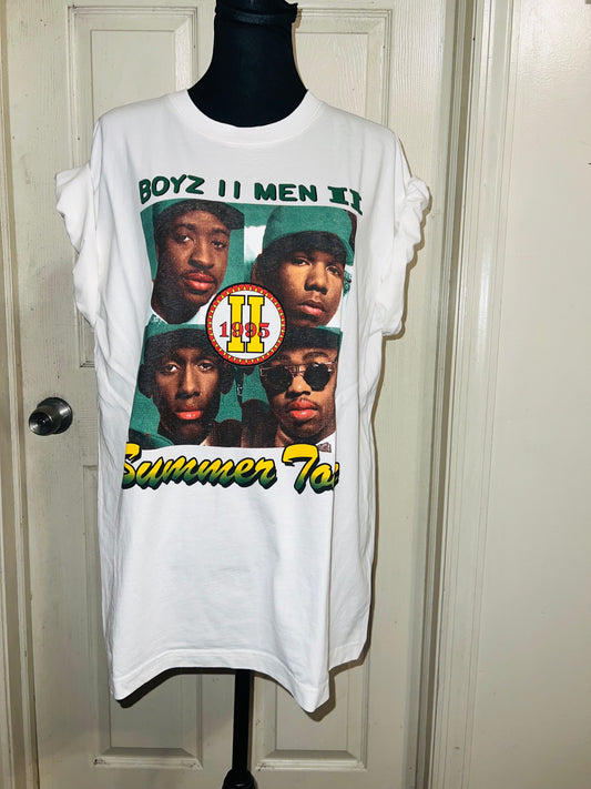 Boyz II Men Double Sided Oversized Distressed Tee