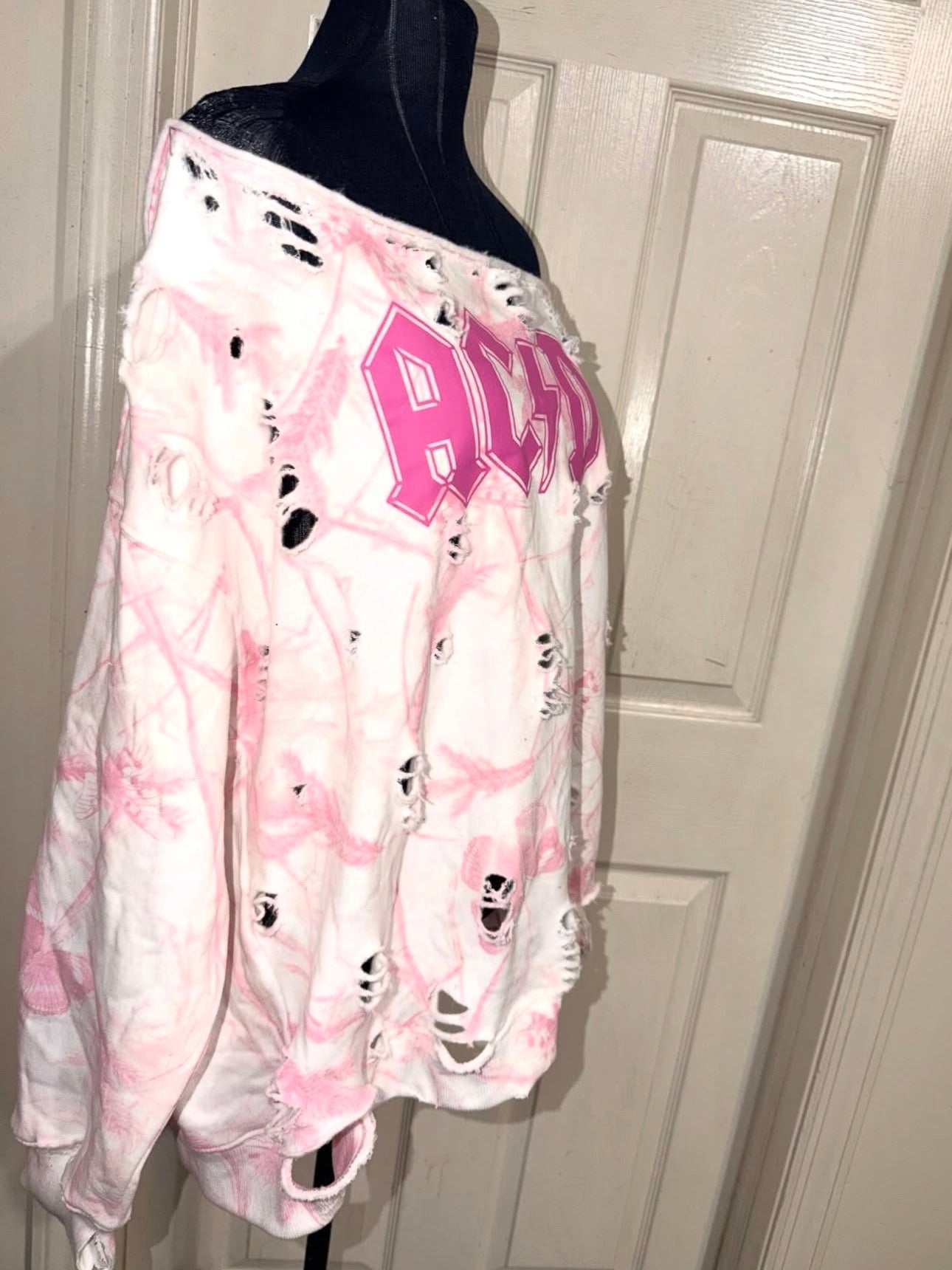 AC/DC OFTS Oversized Distressed Sweatshirt