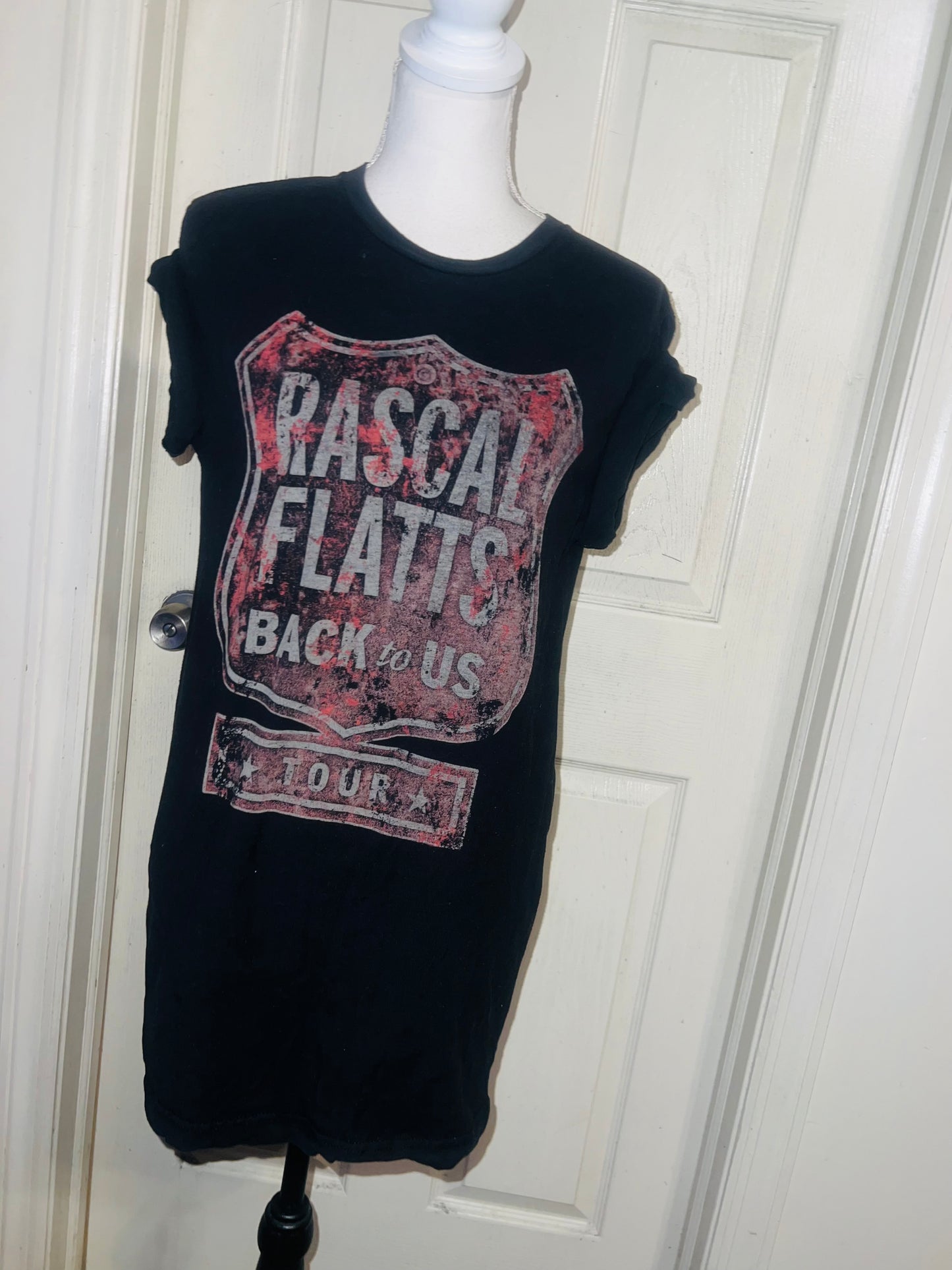 Rascal Flatts Double Sided Oversized Distressed Tee