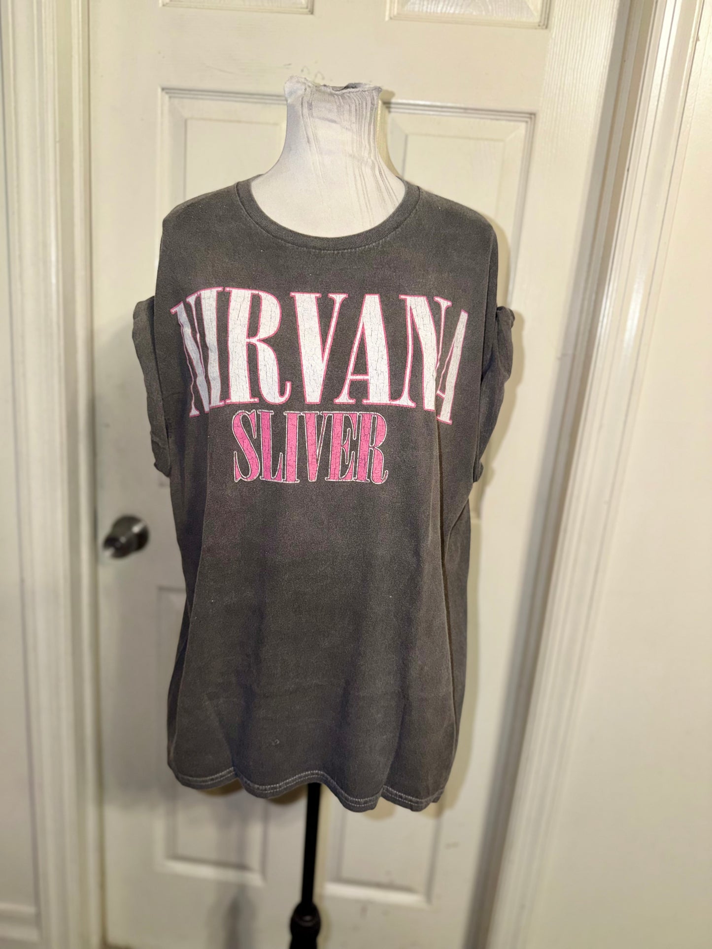 Nirvana Double Sided Oversized Distressed Tee (Copy)