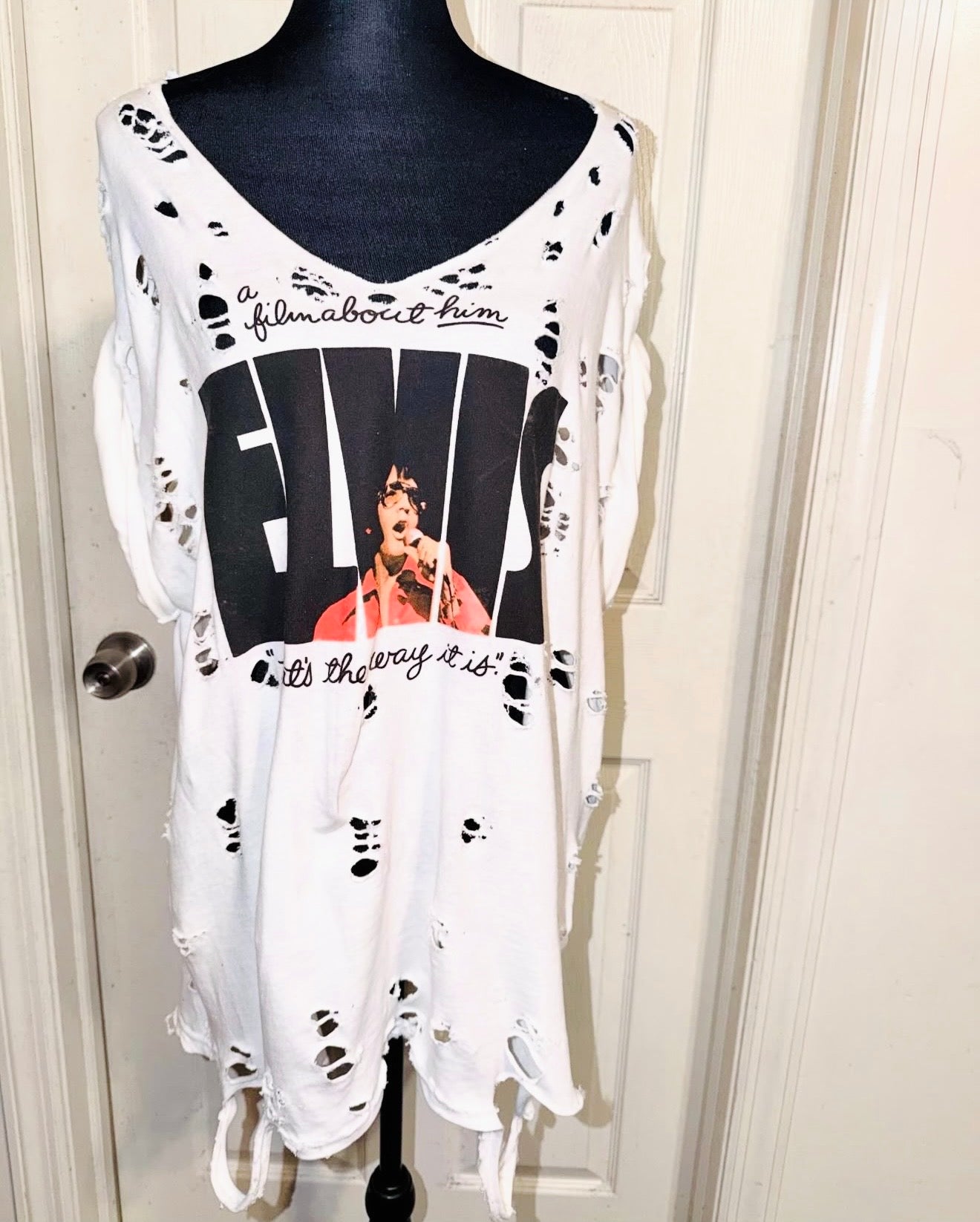 Elvis Double Sided Oversized Distressed Tee