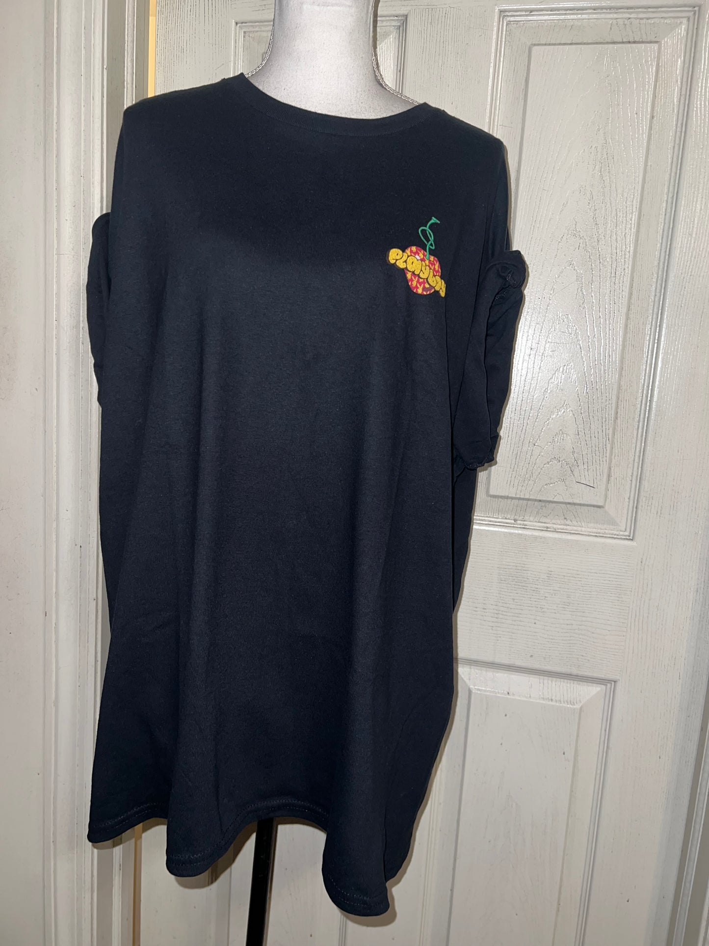 Playboy Cherry Double Sided Oversized Distressed Tee