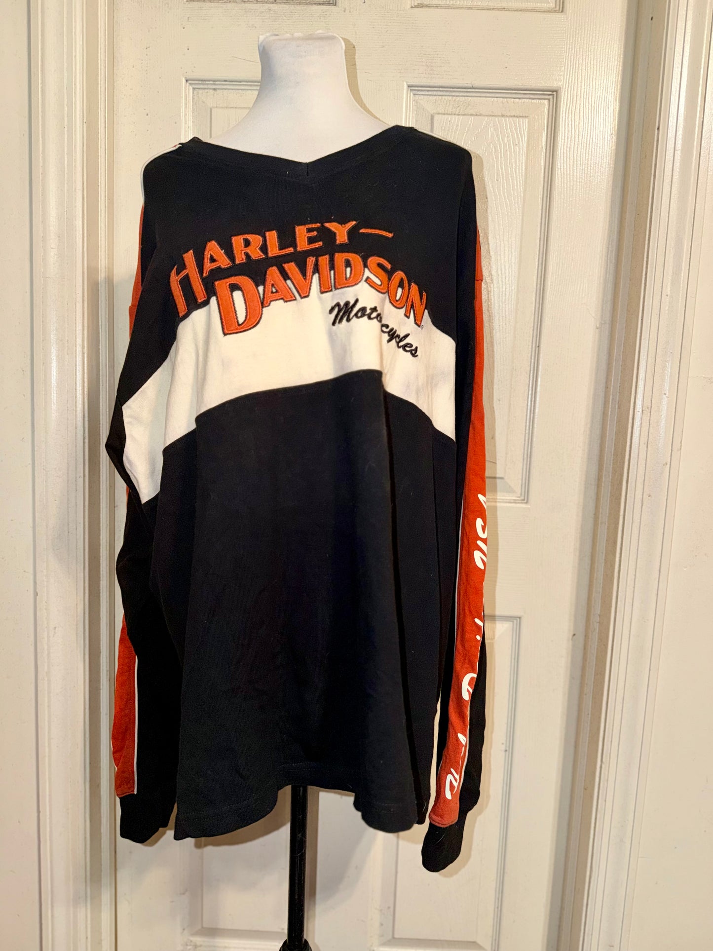 Harley Davidson Double Sided Oversized Distressed Vintage Jersey Sweatshirt