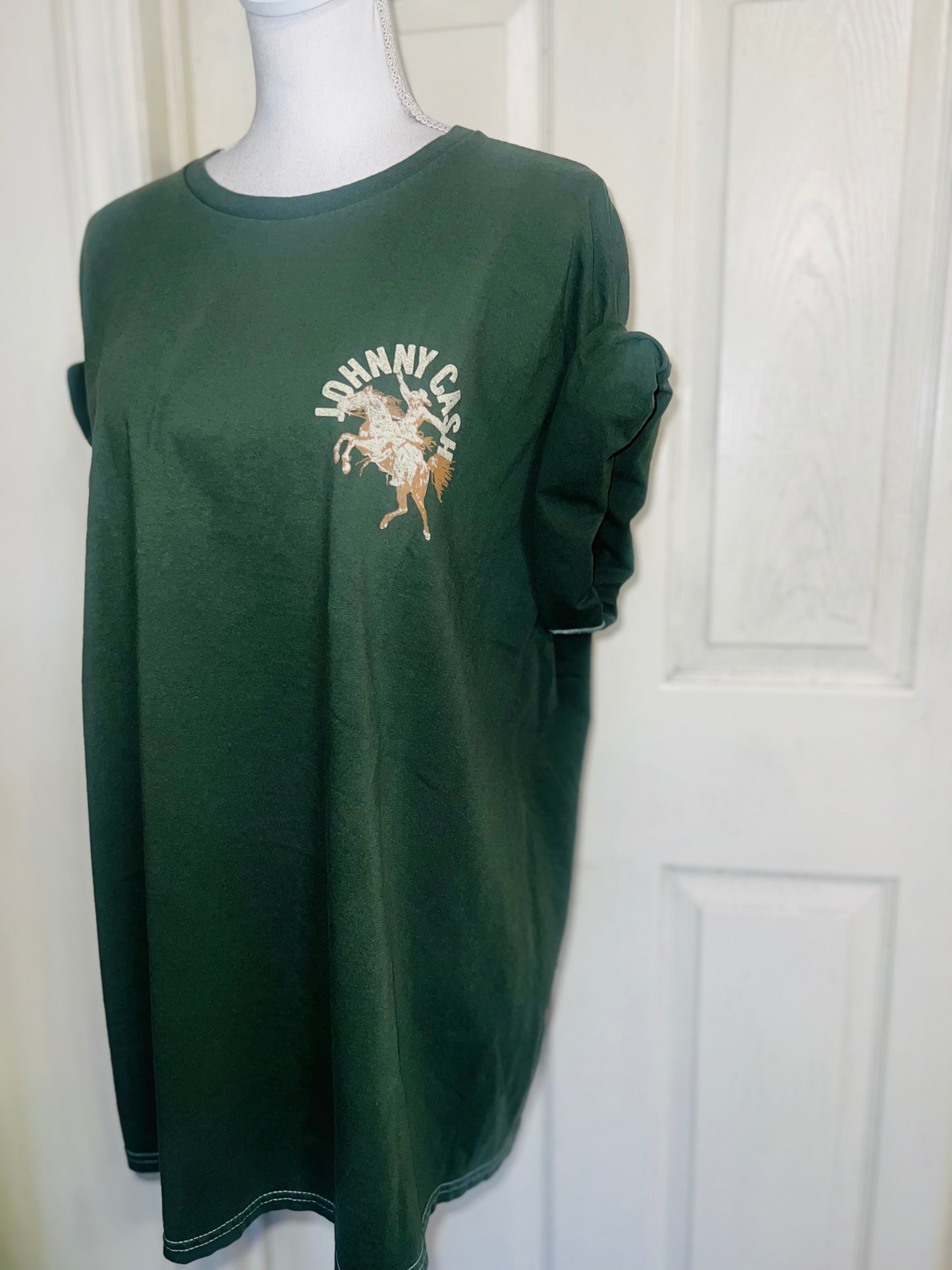 Johnny Cash Double Sided Oversized Diatressed Tee