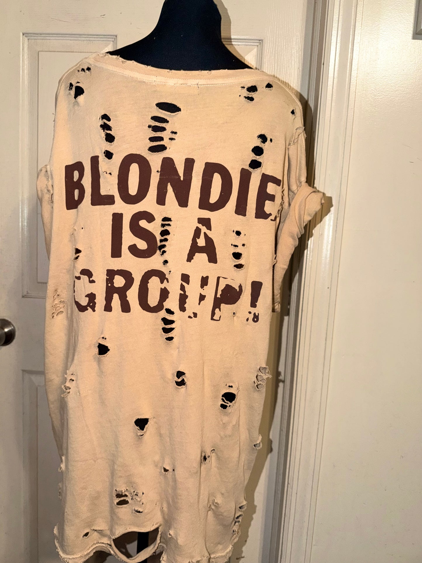 Blondie Double Sided Oversized Distressed Tee (as is)