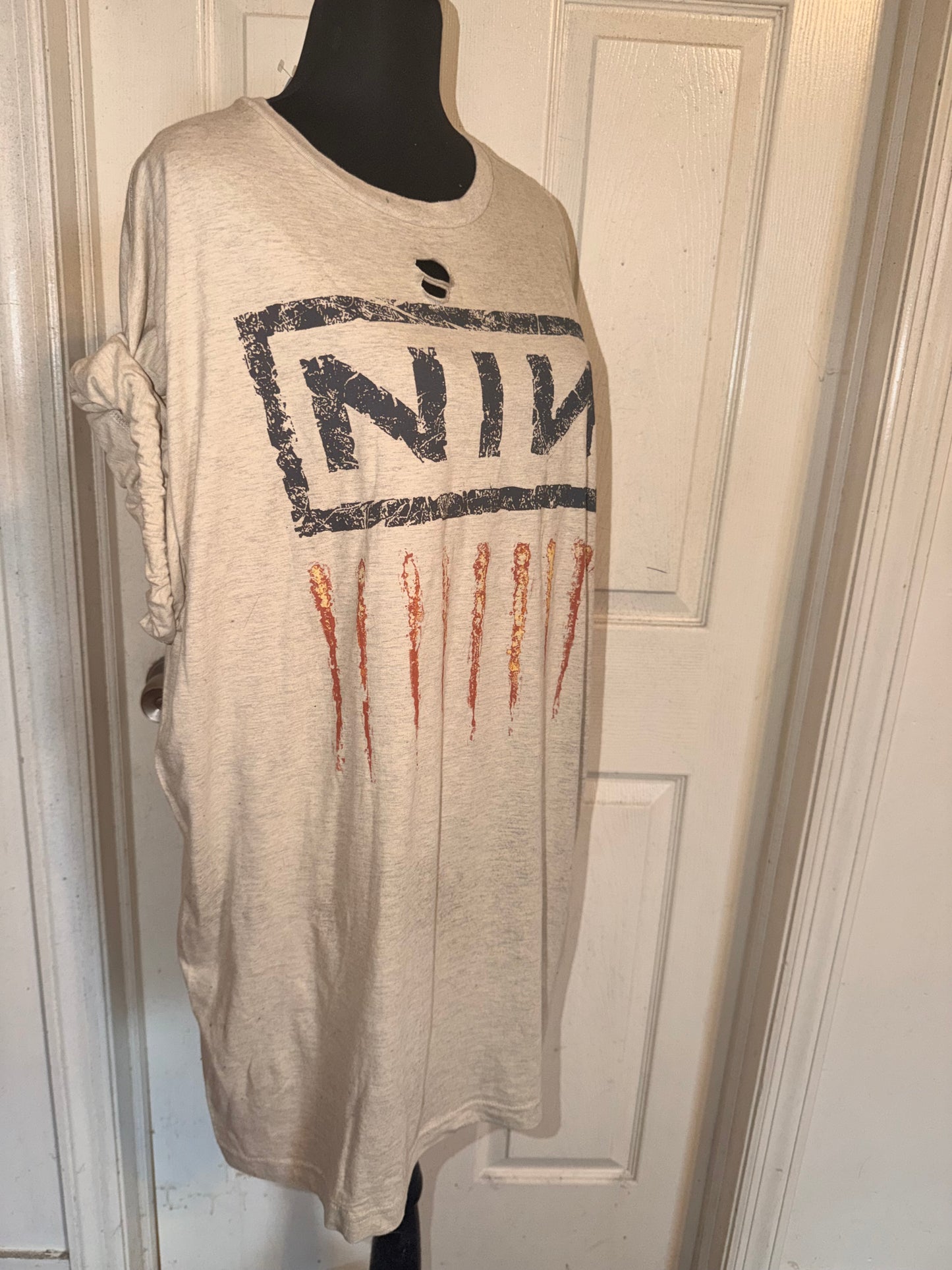 Nine Inch Nails Oversized Distressed Tee
