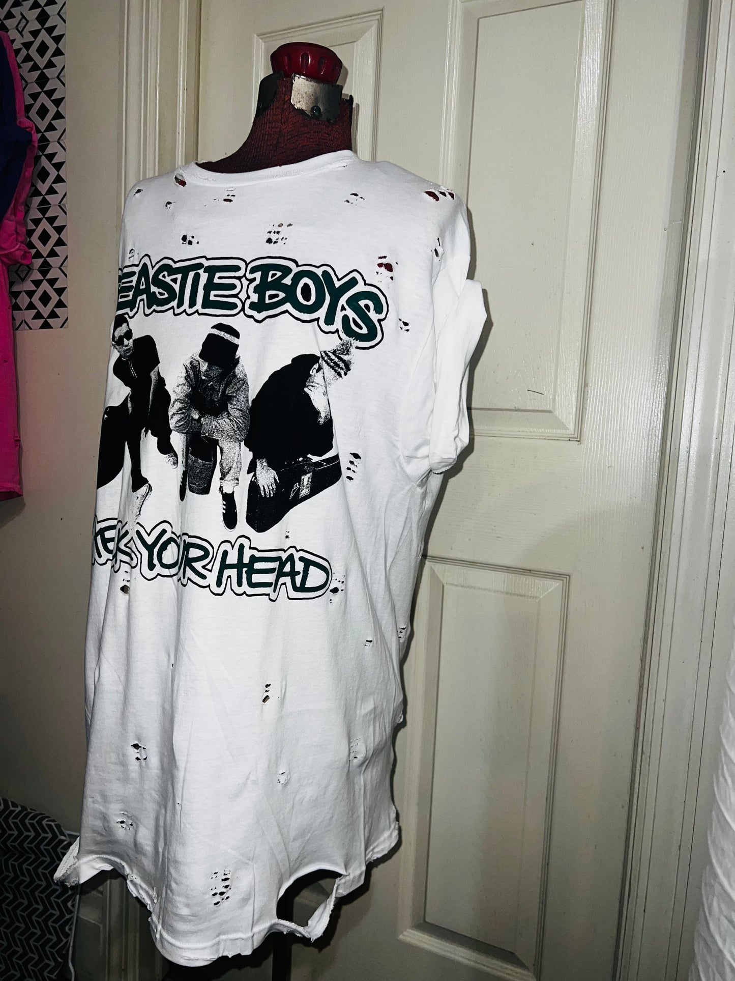 Beastie Boys Double Sided Oversized Distressed Tee