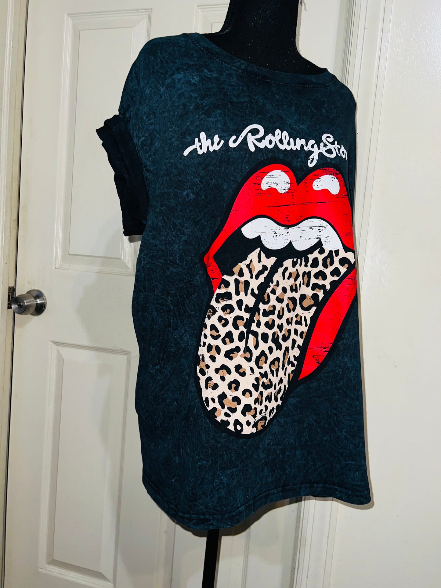 The Rolling Stones Cheetah Oversized Distressed Tee