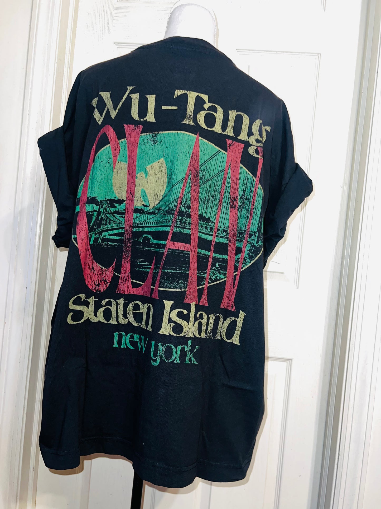 Wu-Tang Clan Double Sided Oversized Distressed Tee