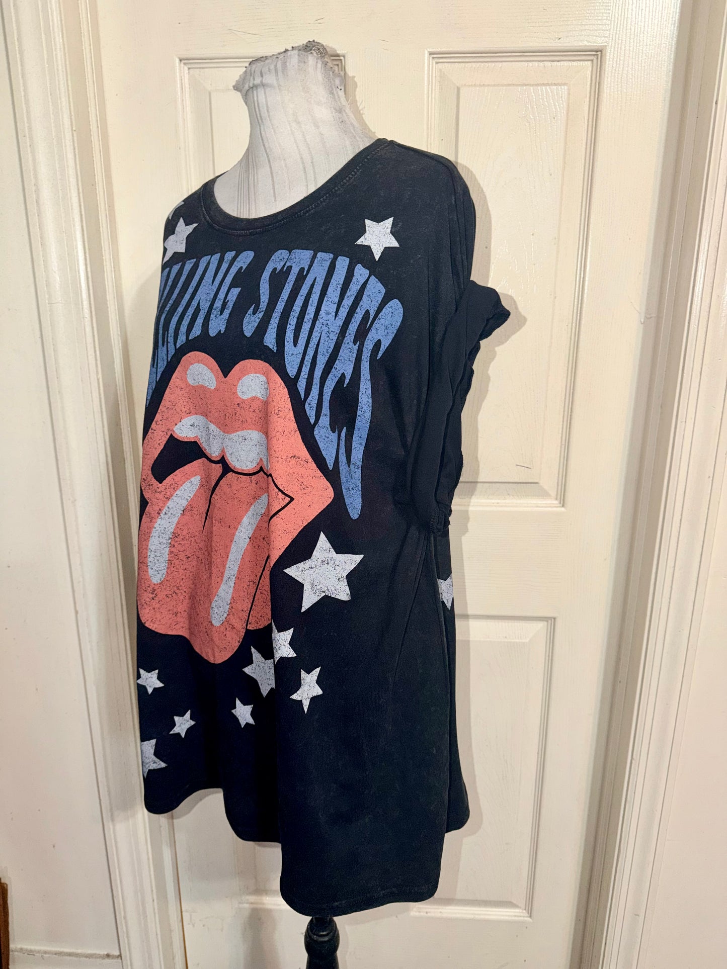 The Rolling Stones Double Sided Oversized Distressed Tee