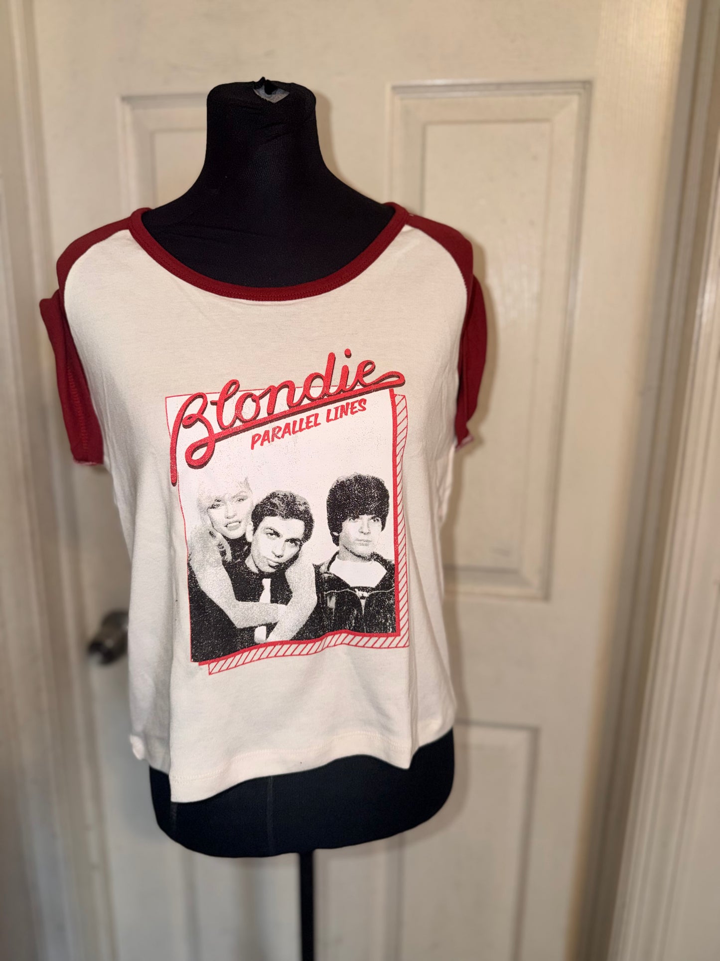 Blondie Distressed Raglan Baby Tee