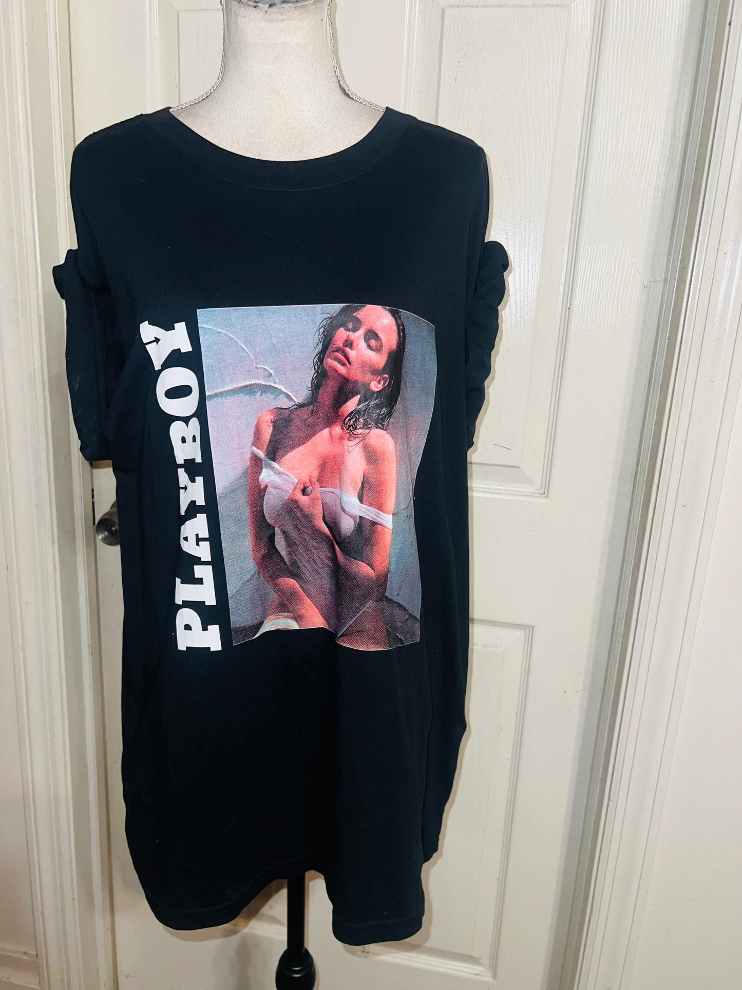 Playboy Oversized Distressed Tee