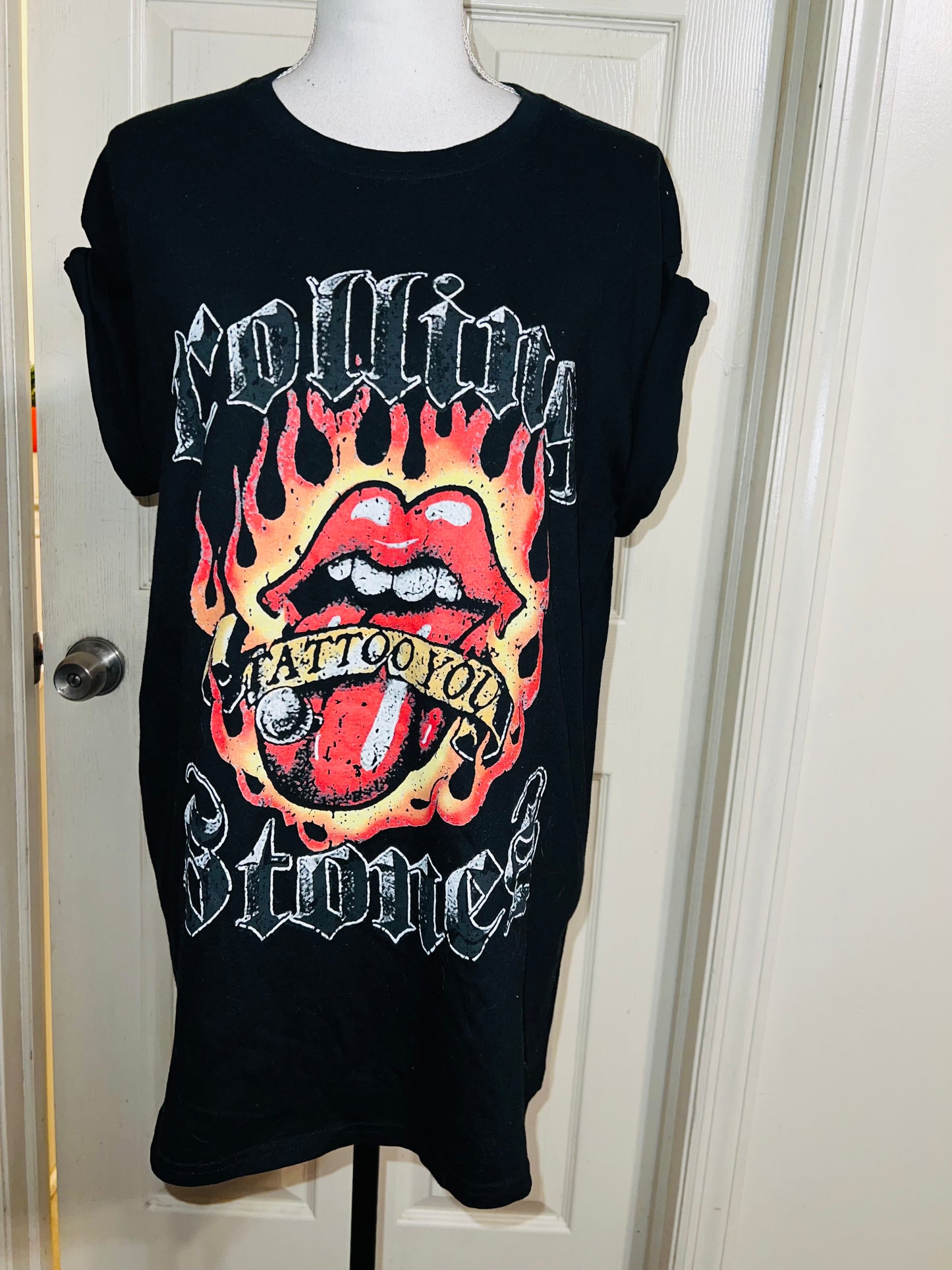 Rolling Stones “Tattoo You” Oversized Distressed Tee