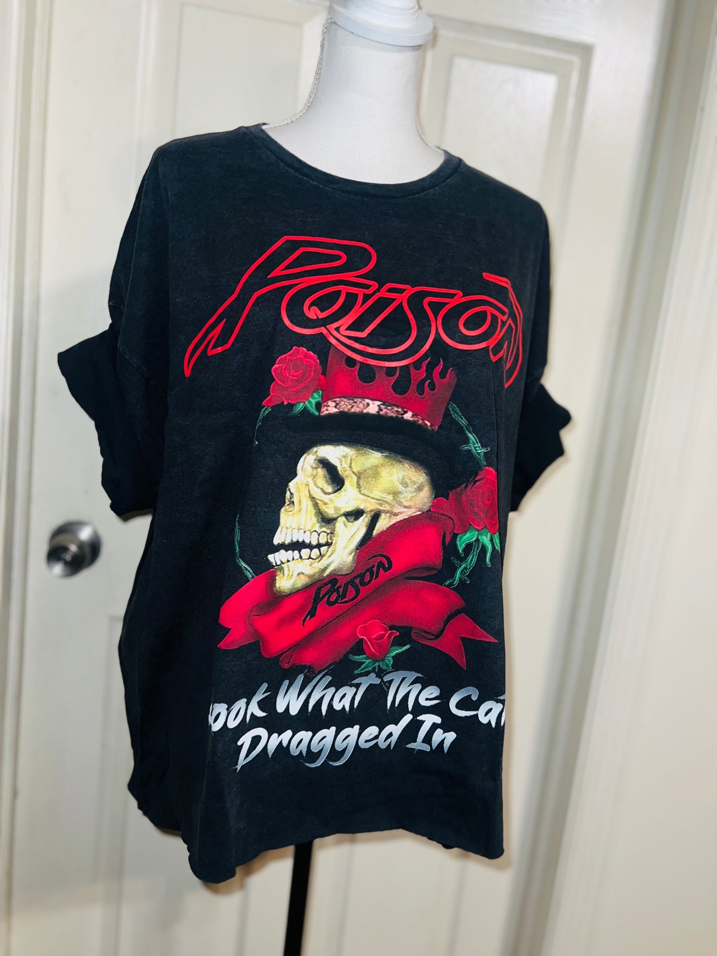 Poison Double Sided Oversized Distressed Tee