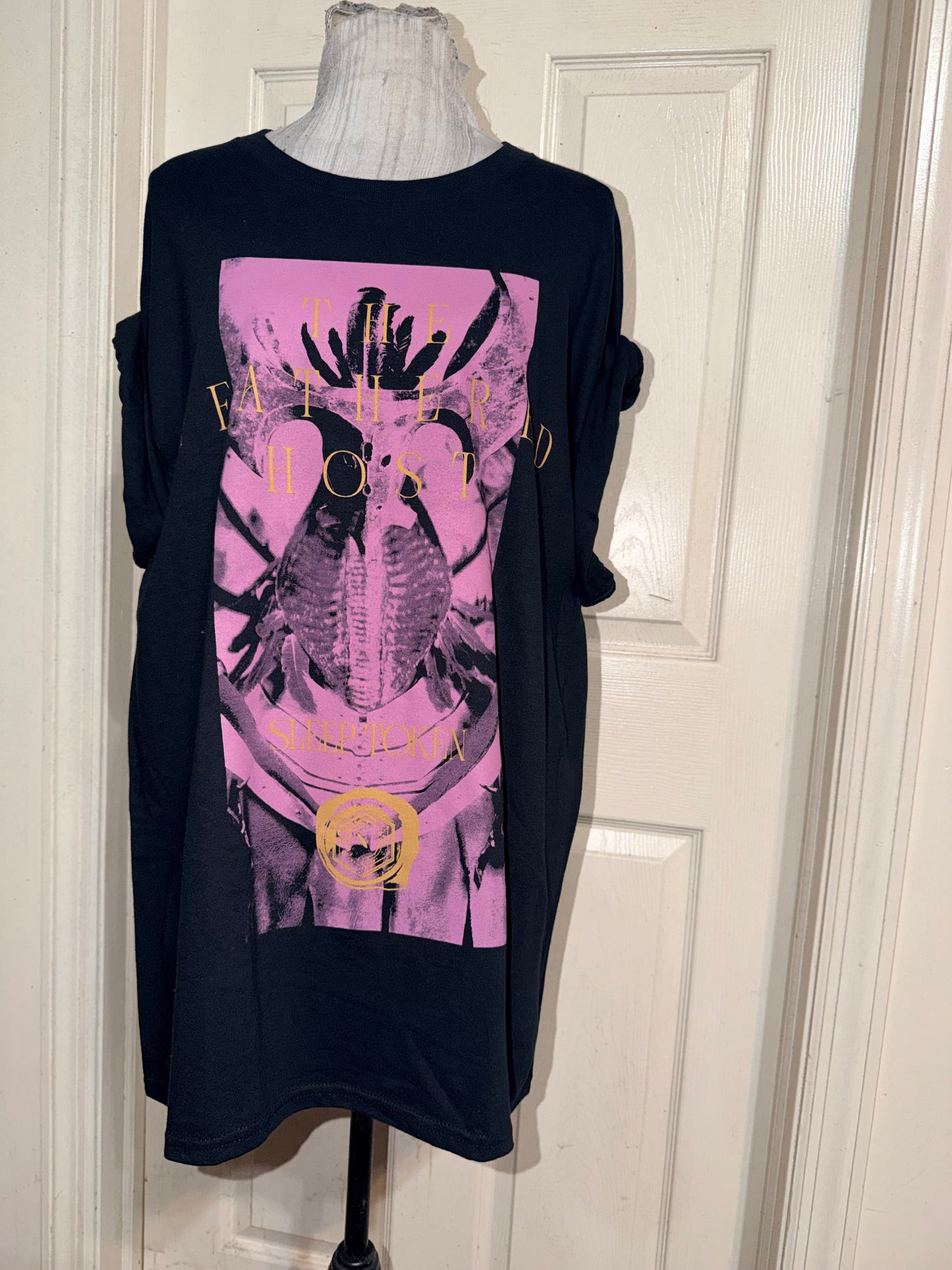 Sleep Token Double Sided Oversized Distressed Tee