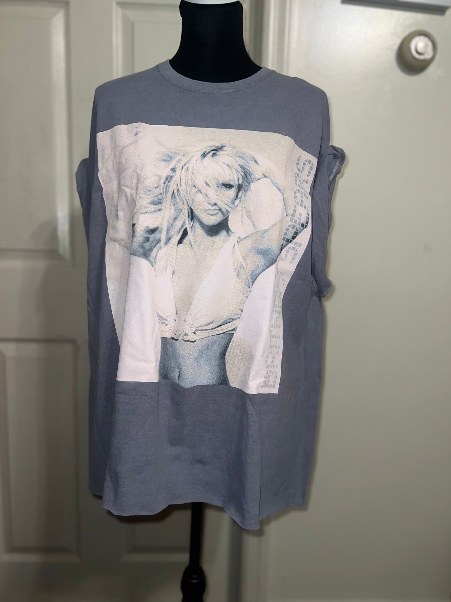 Britney Spears Oversized Distressed Tee