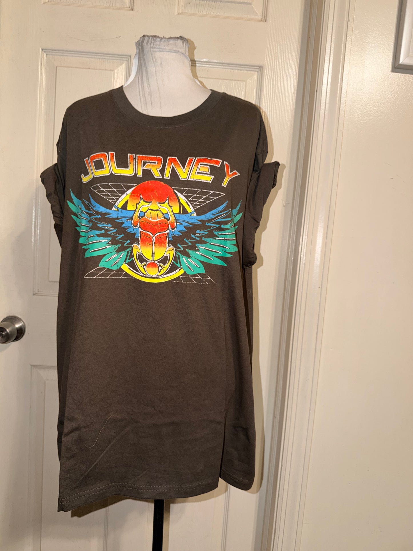 Journey Double Sided Oversized Distressed Tee