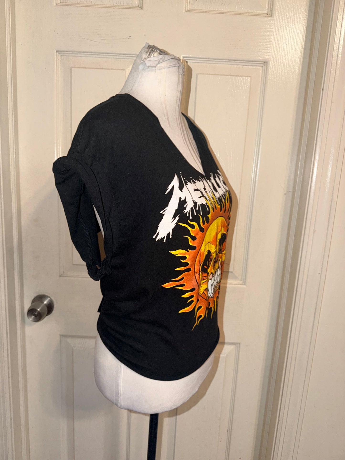 Metallica Open Tie Back Tee