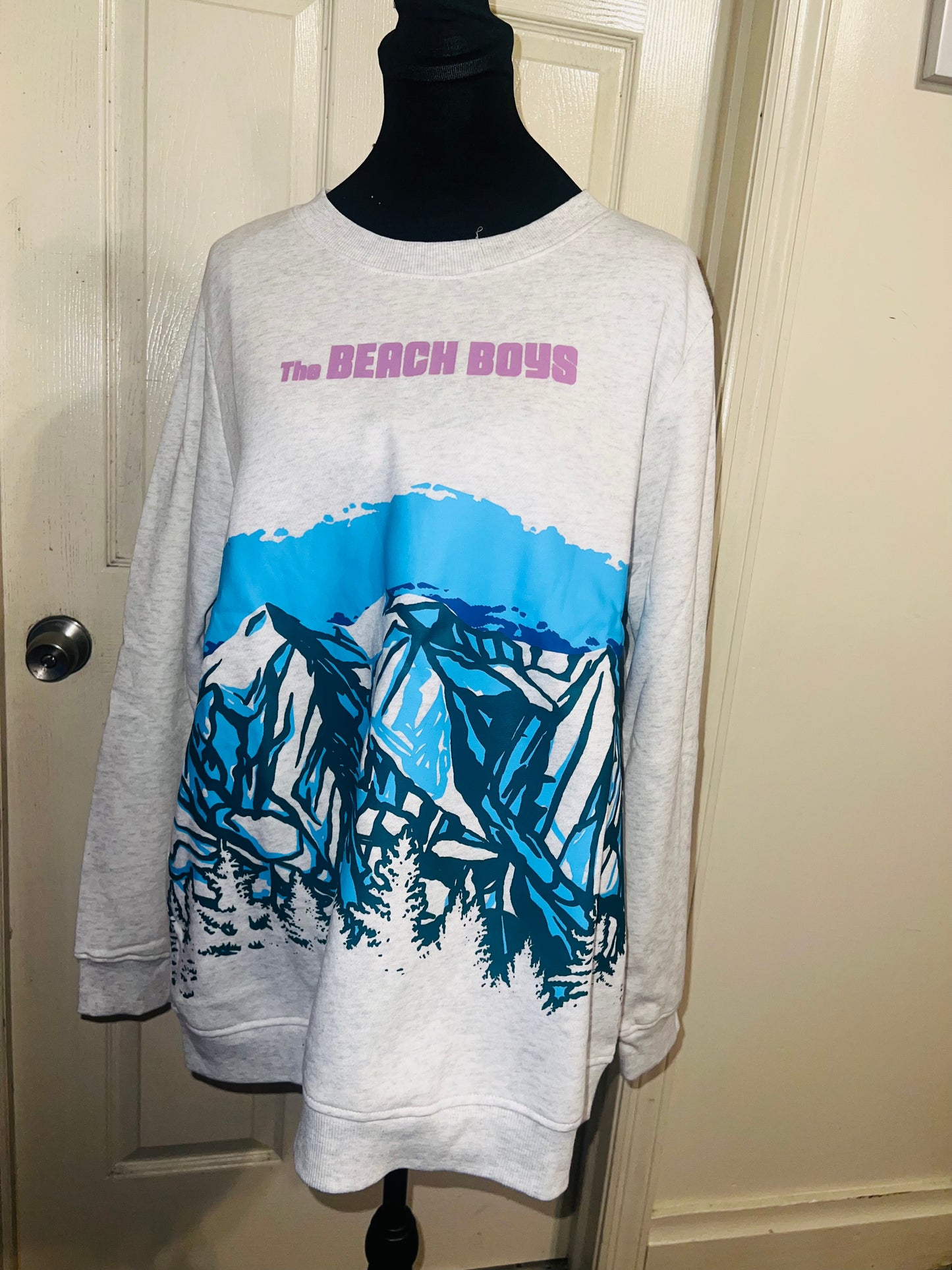 The Beach Boys Oversized Distressed Sweatshirt