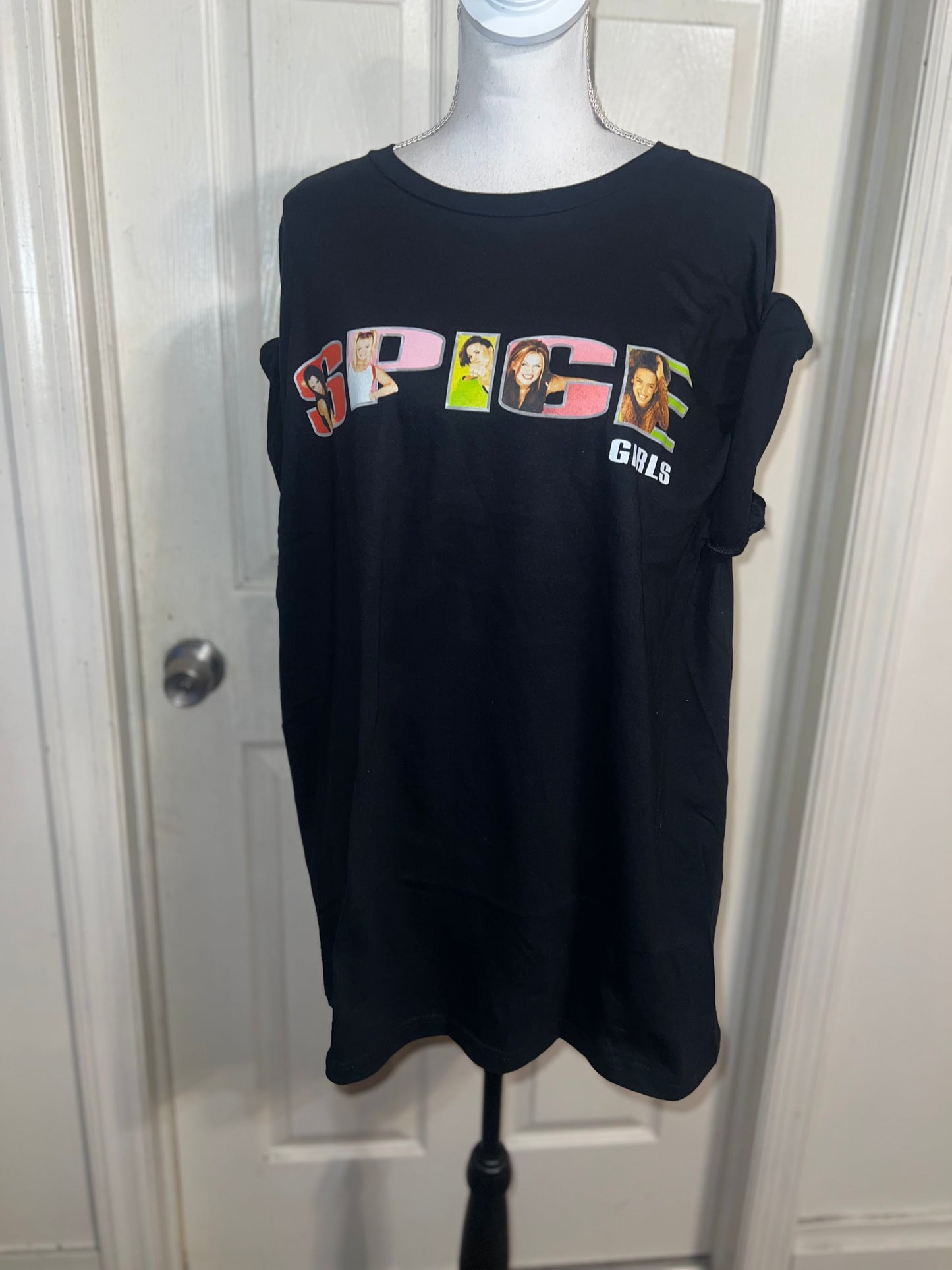 Spice Girls Oversized Distressed Tee