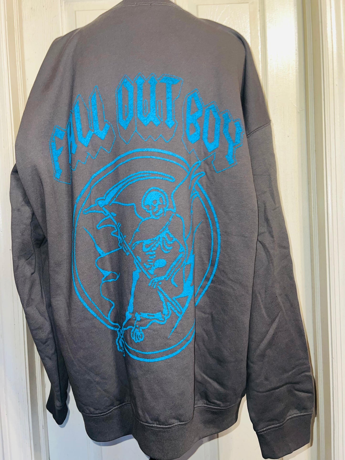 Fall Out Boy Double Sided Oversized Distressed Sweatshirt