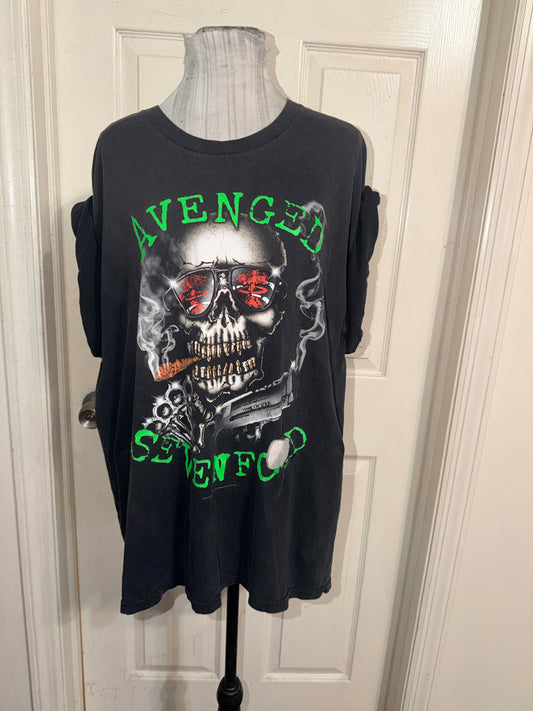 Avenged Sevenfold Vintage Oversized Distressed Tee