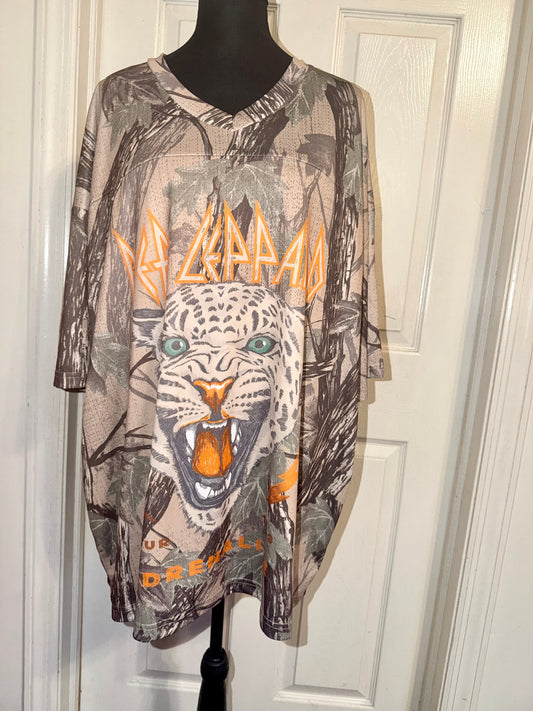Def Leppard Double Sided Oversized Jersey Tee