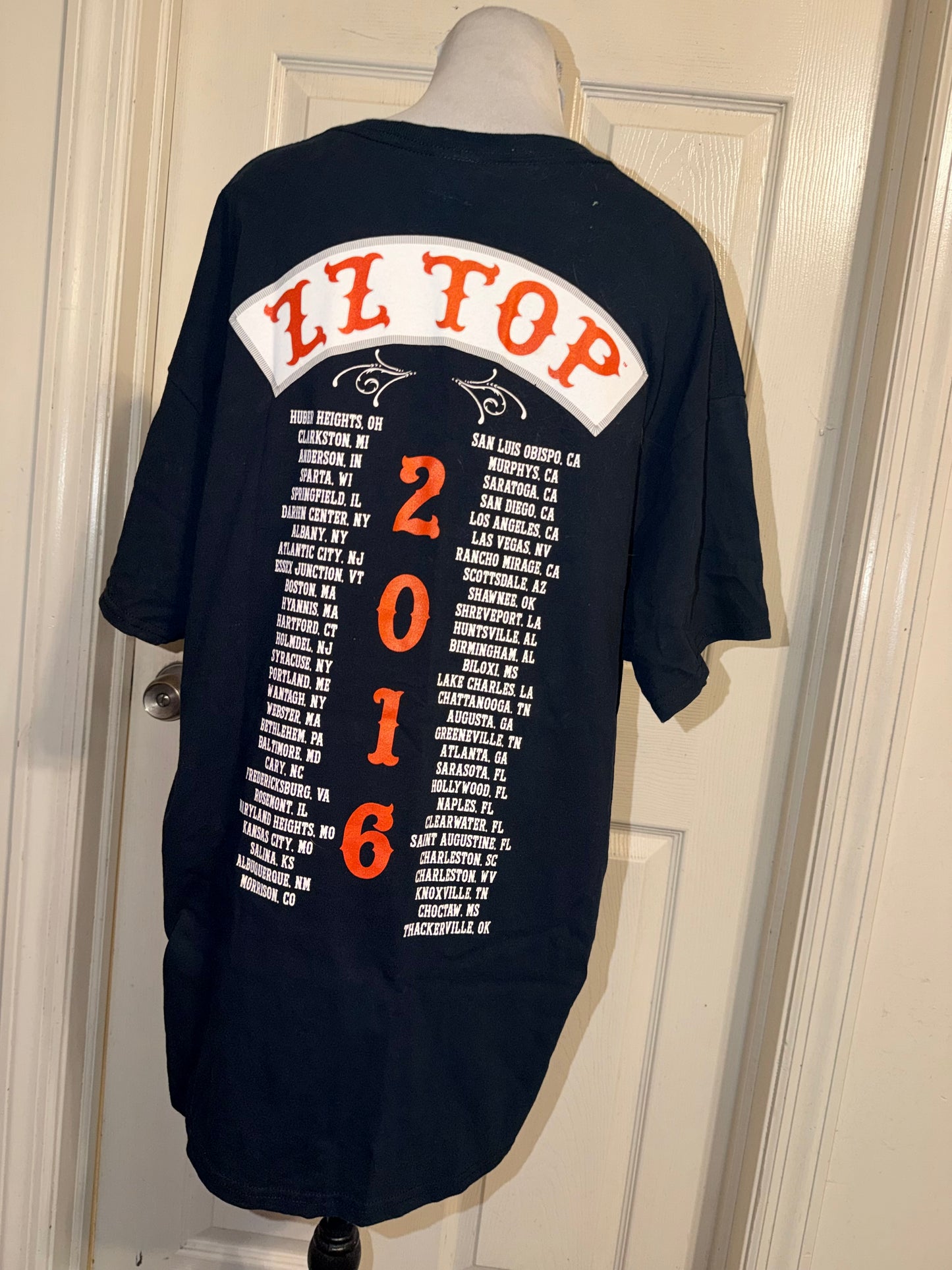 ZZ Top Double Sided Oversized Distressed Tee