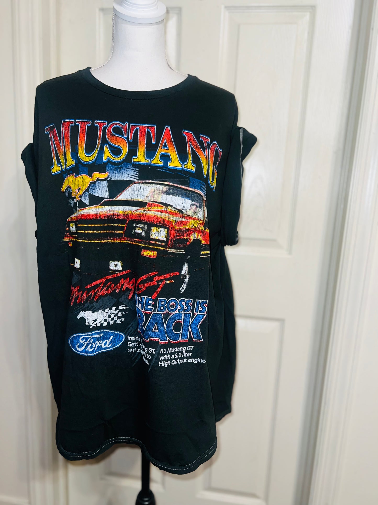 Ford Mustang Oversized Distressed Tee