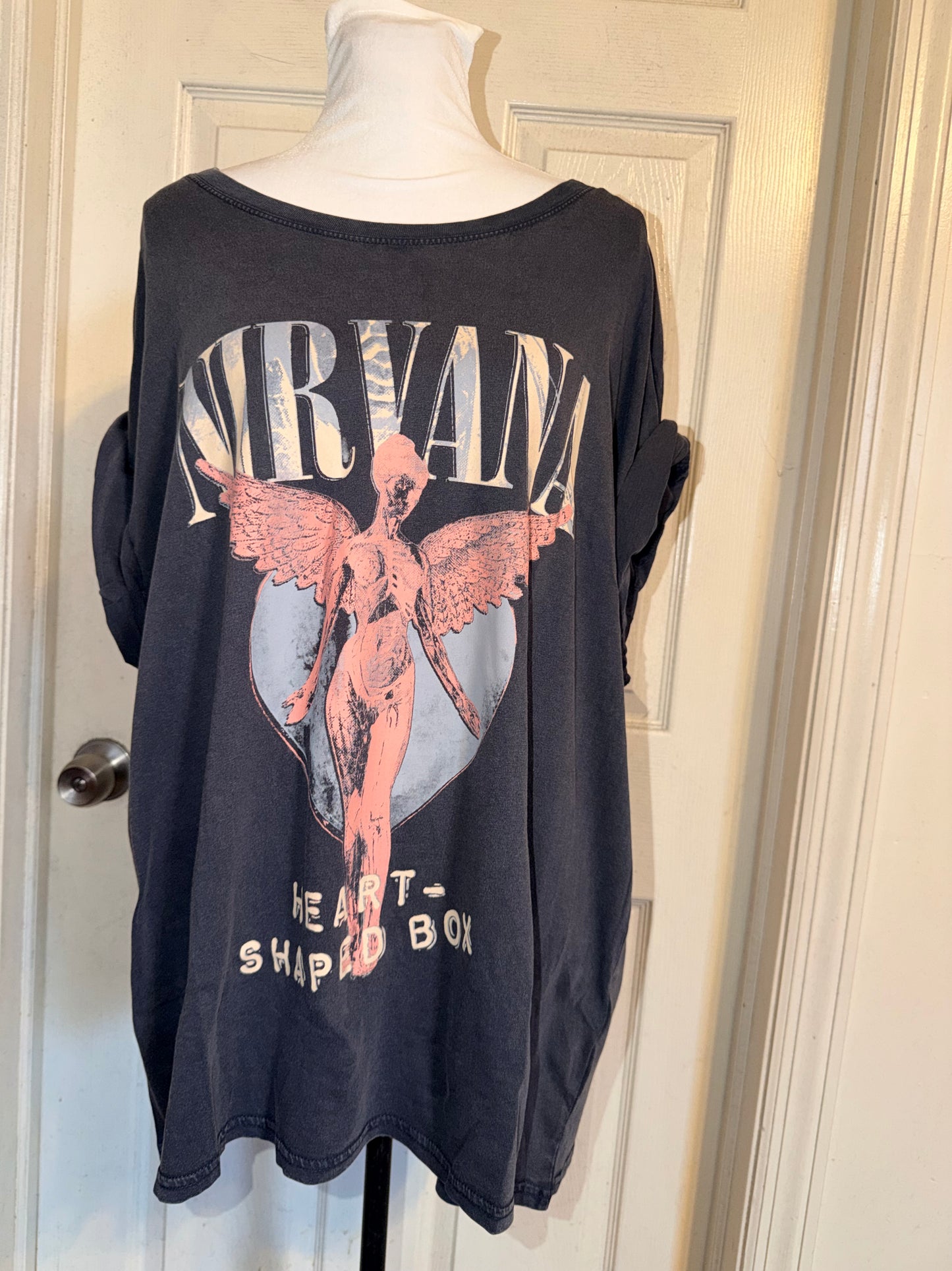 Nirvana Oversized Distressed Tee
