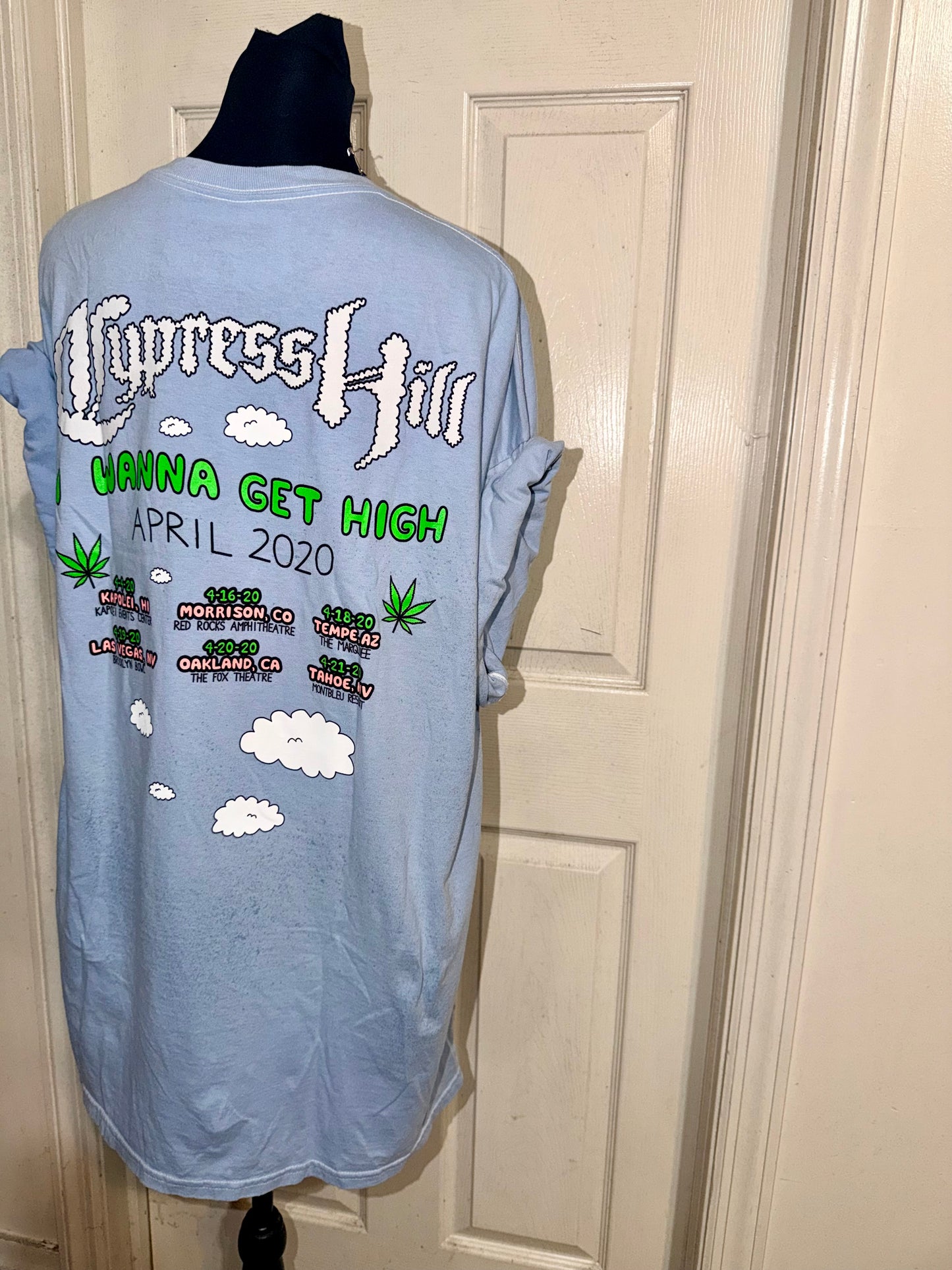 Cypress Hill Double Sided Oversized Distressed Tee