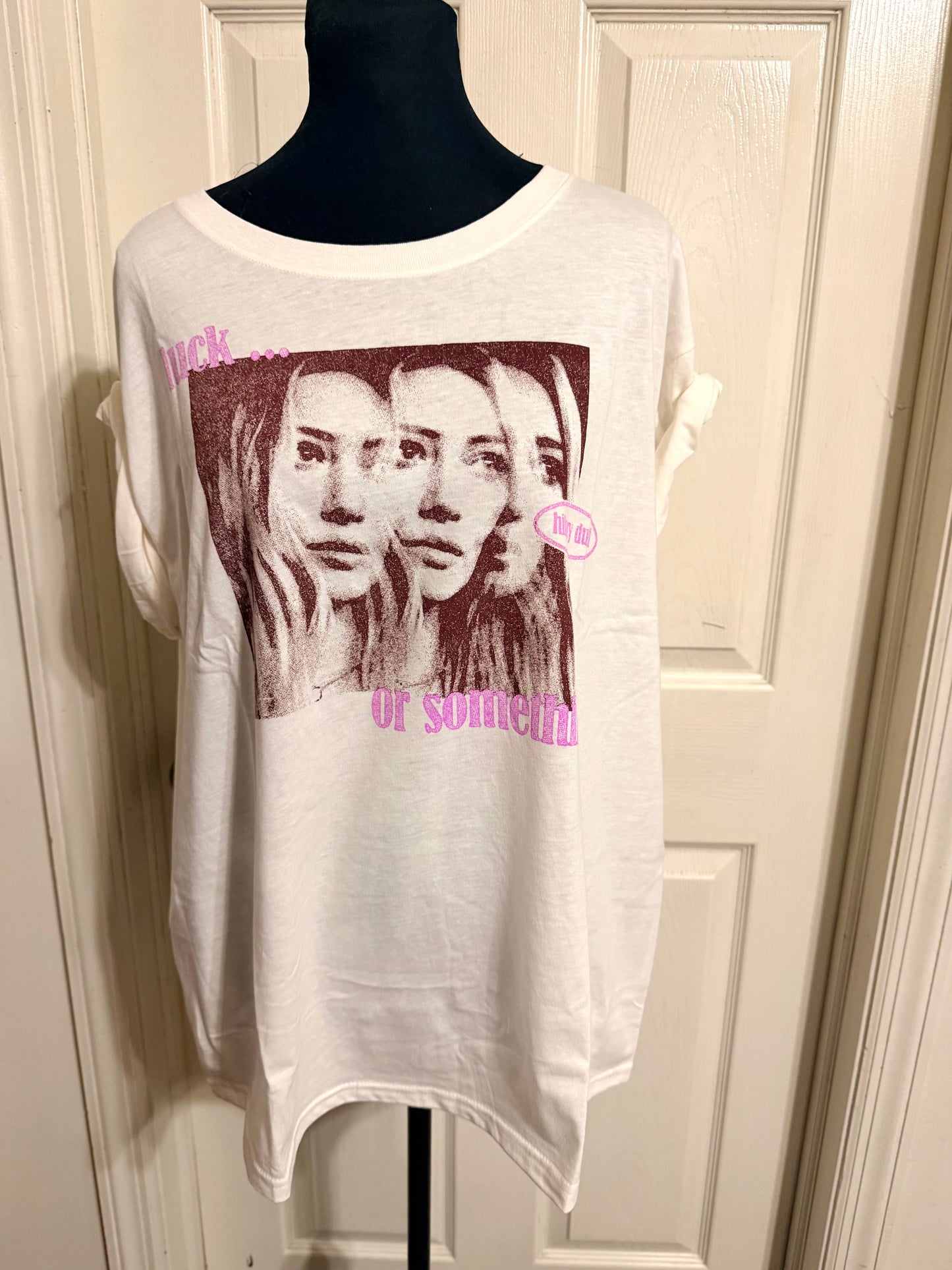 Hilary Duff Distressed Tee