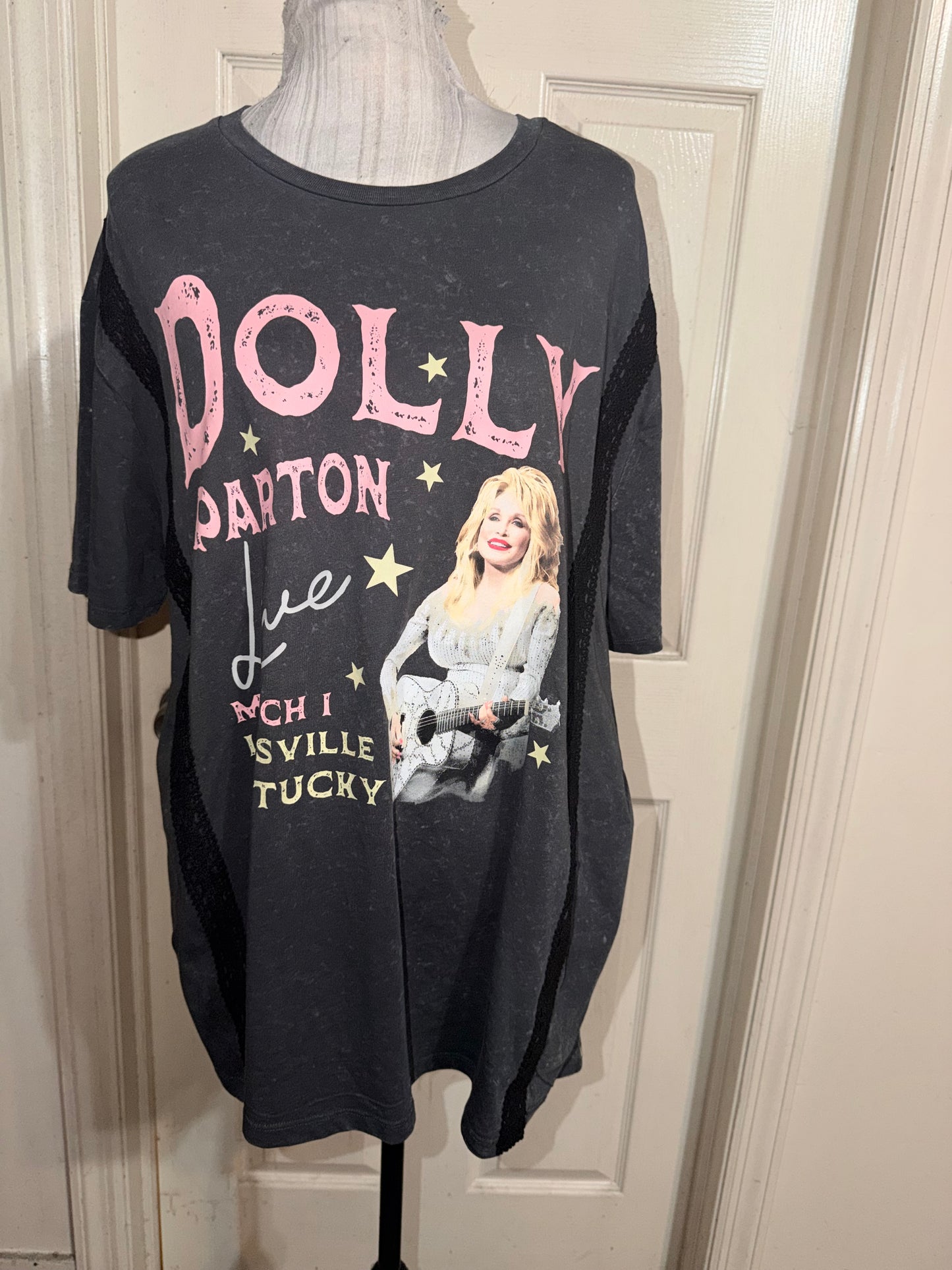 Dolly Parton Double Sided Oversized Distressed Tee