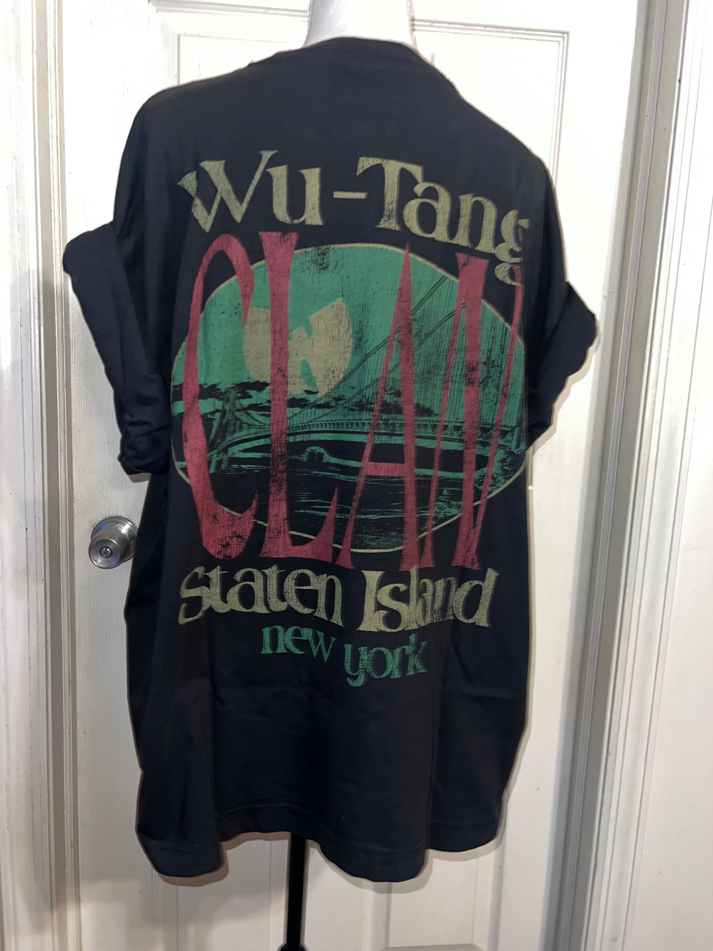 Wu-Tang Clan Double Sided Oversized Distressed Tee