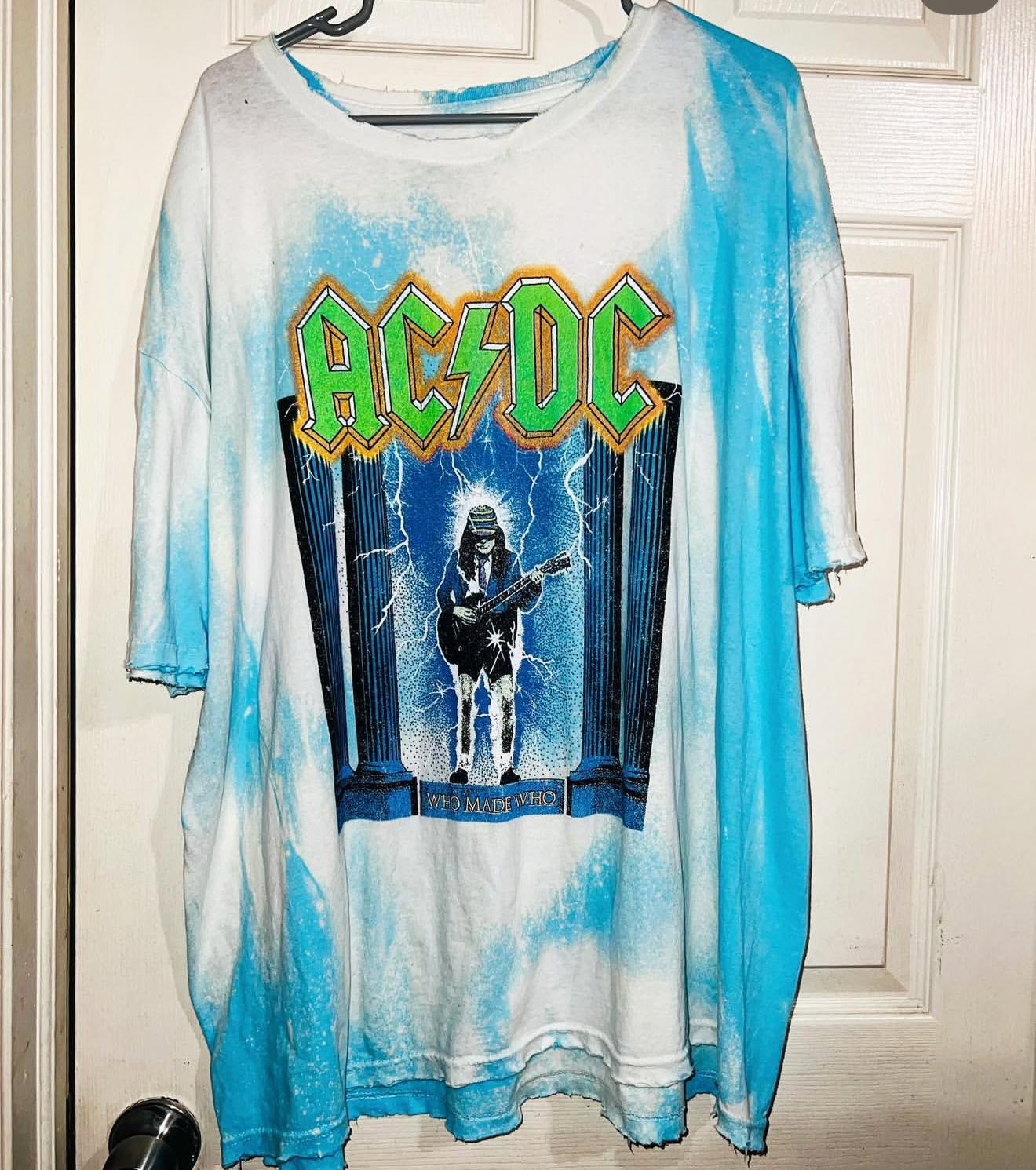 AC/DC Oversized Distressed Tee