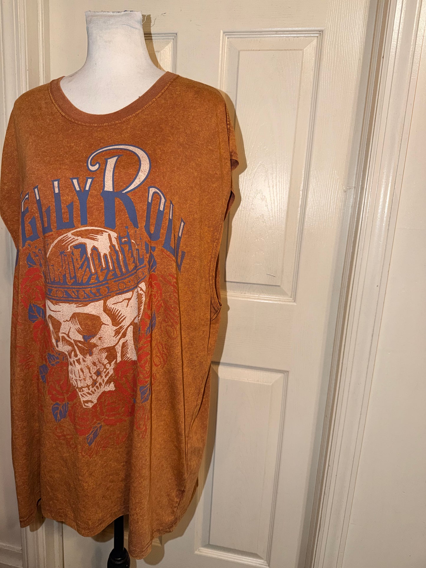 Jelly Roll Double Sided Oversized Distressed Tank