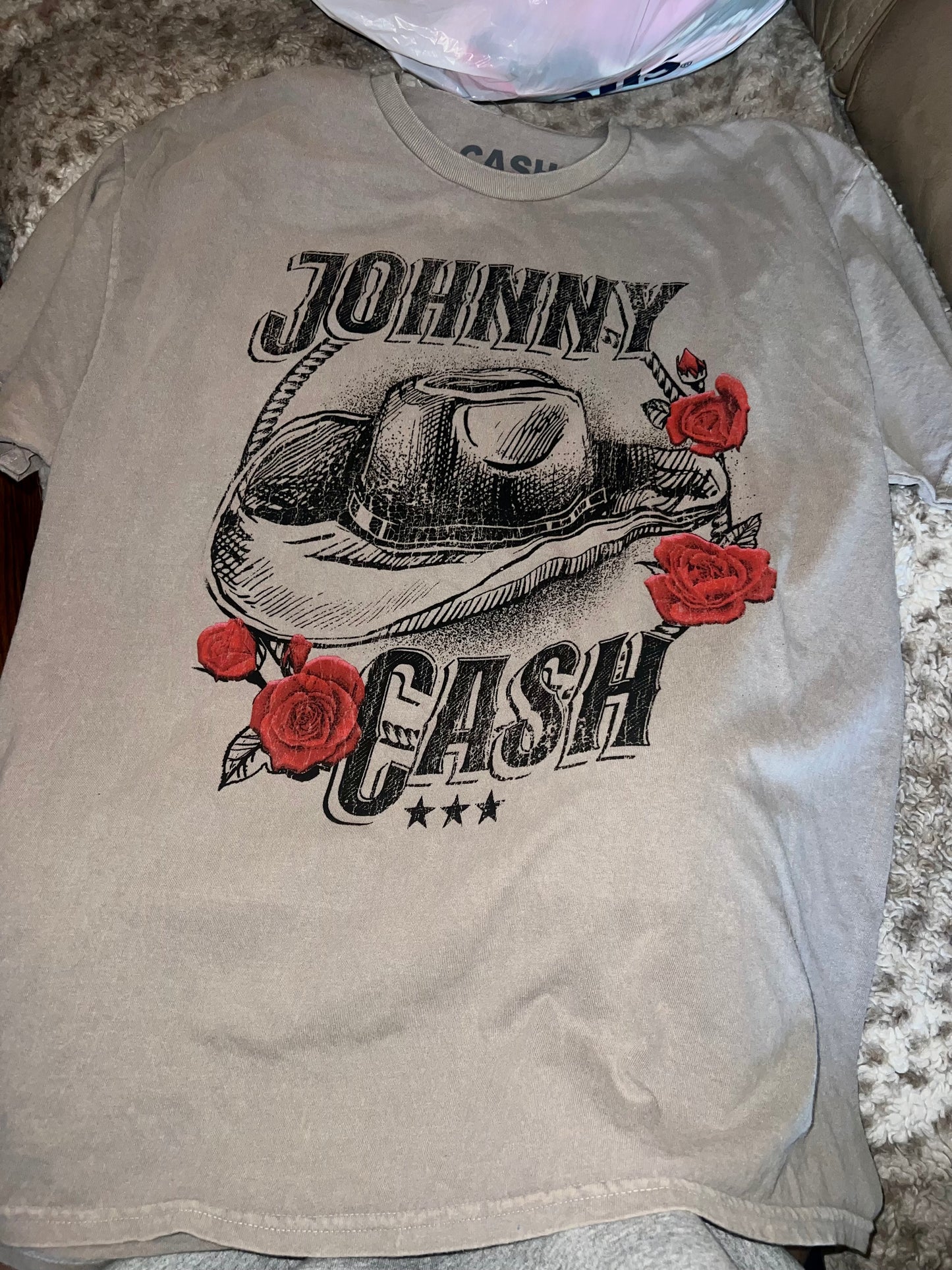 Johnny Cash Oversized Distressed Tee