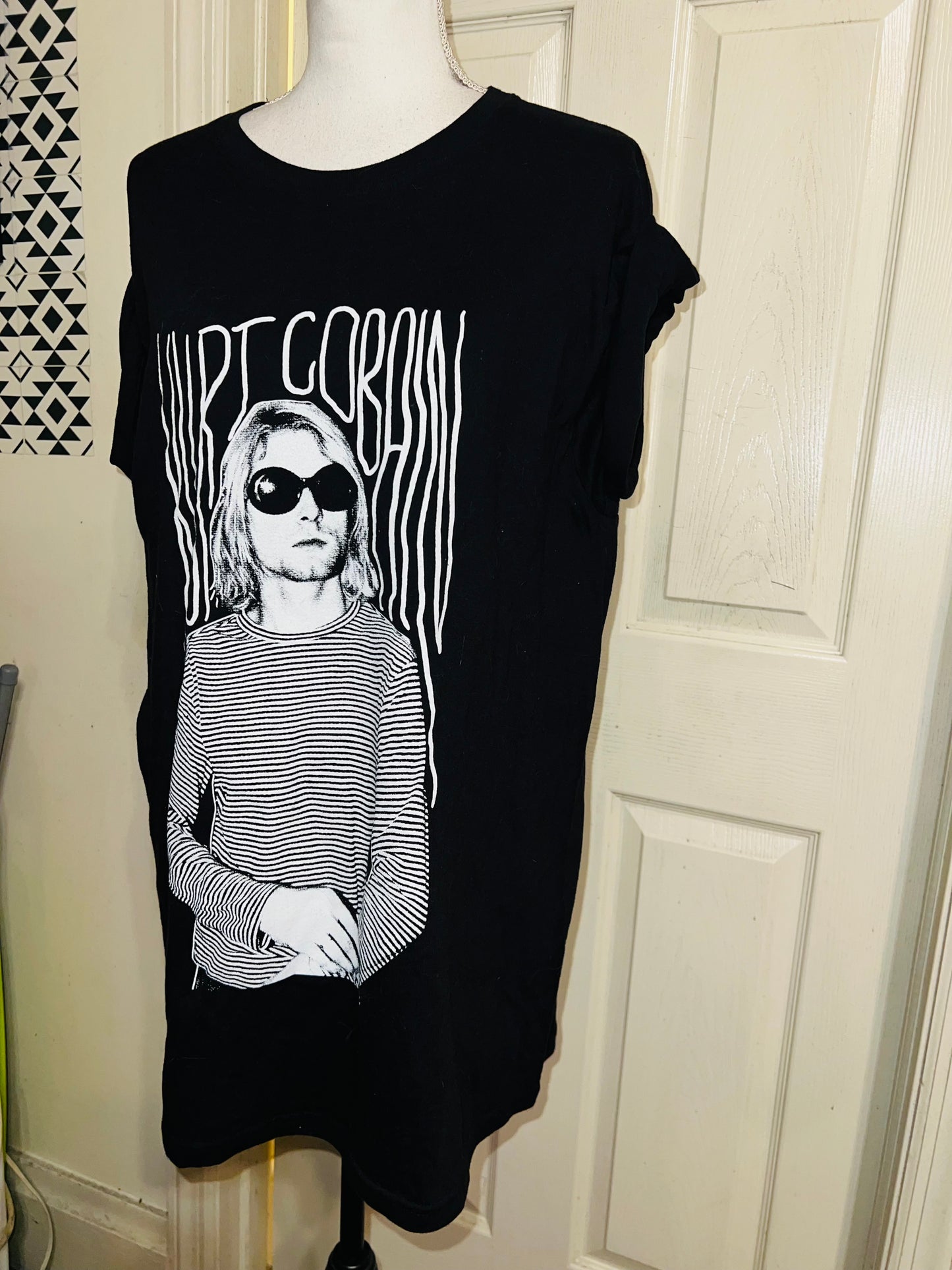 Kurt Cobain Oversized Distressed Tee