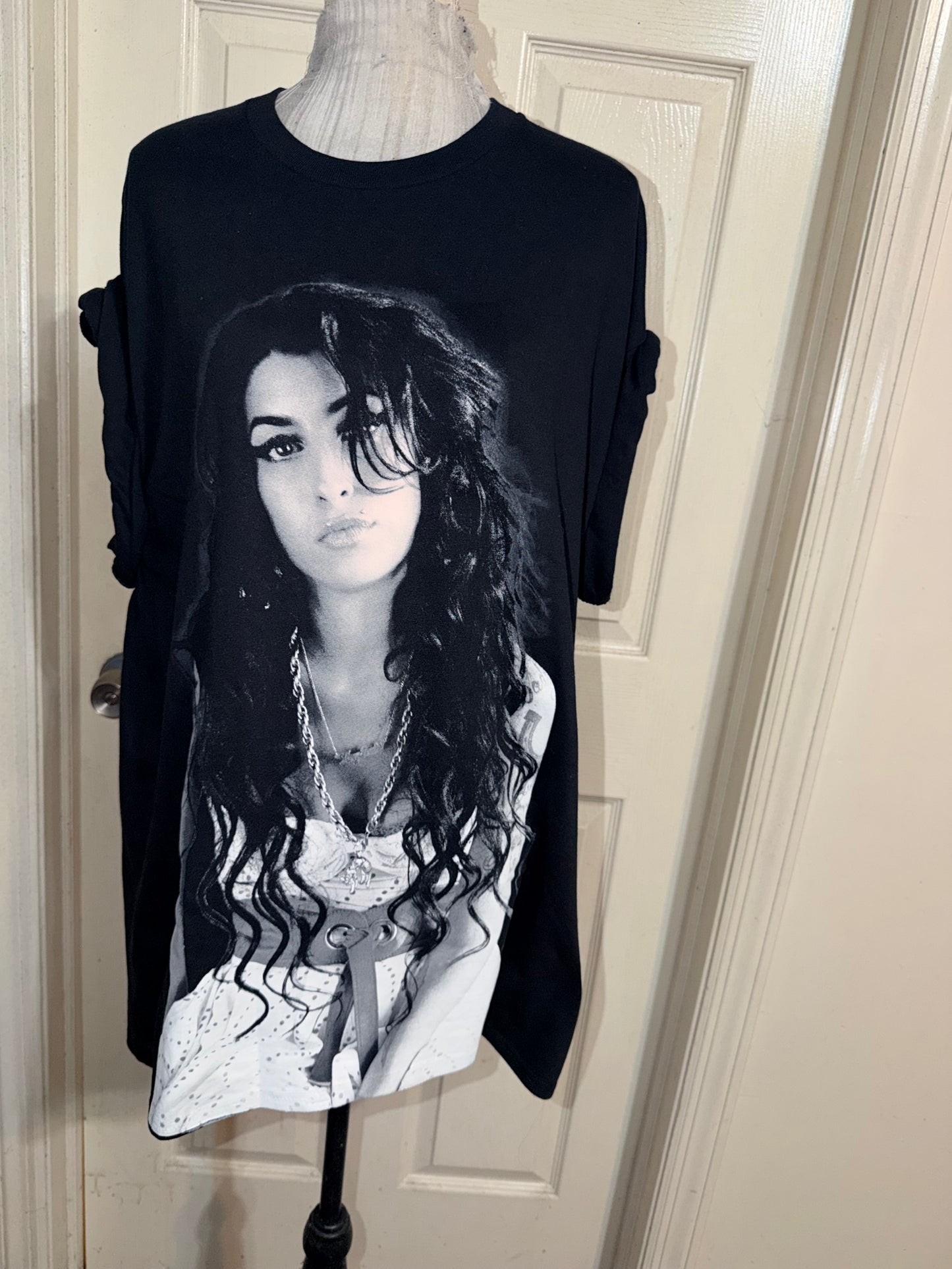 Amy Winehouse Double Sided Oversized Distressed Tee