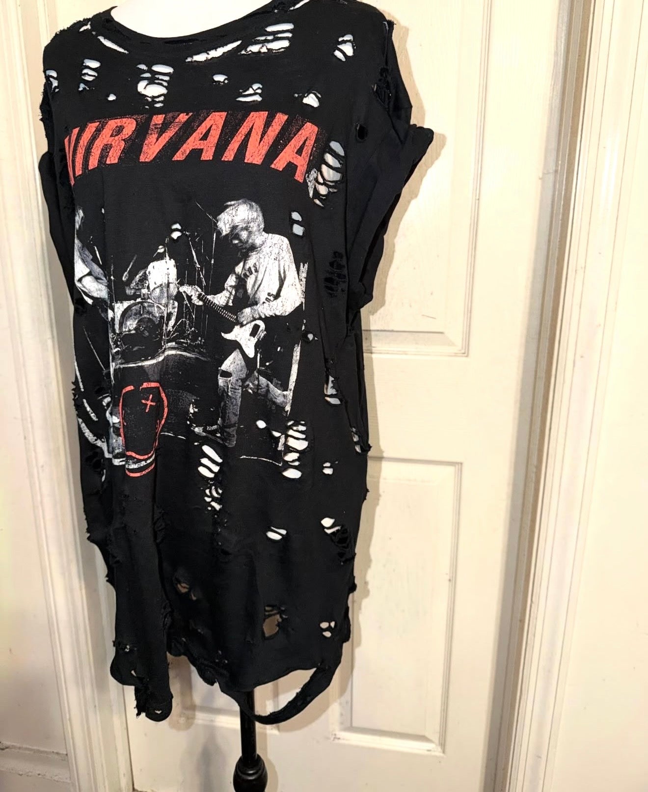 Nirvana Oversized Distressed Tee