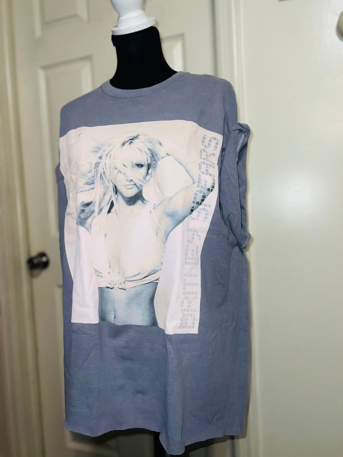 Britney Spears Oversized Distressed Tee