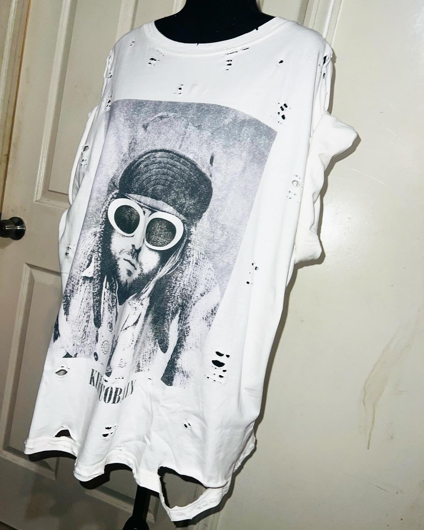 Kurt Cobain Oversized Distressed Tee