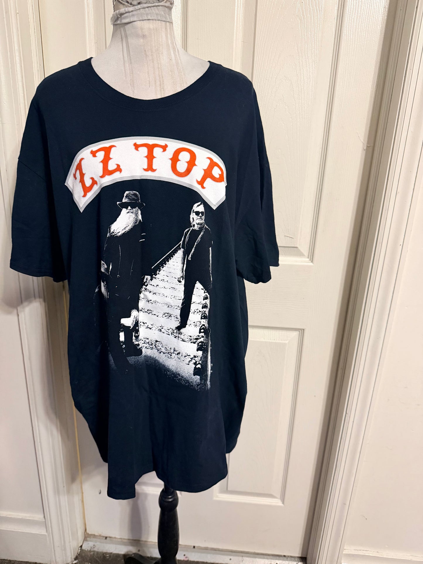 ZZ Top Double Sided Oversized Distressed Tee