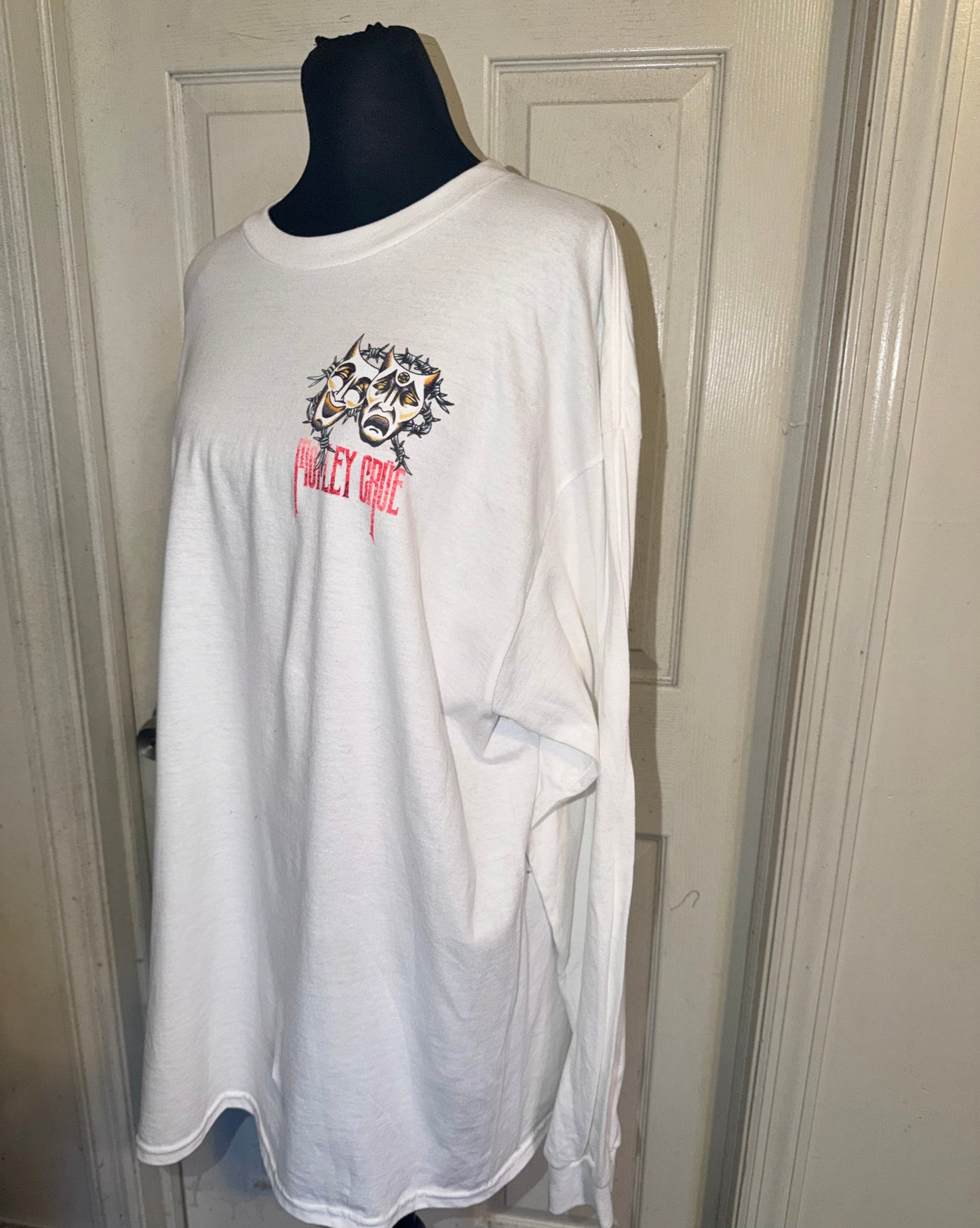 Motley Crue Double Sided Oversized Distressed Long Sleeve Tee