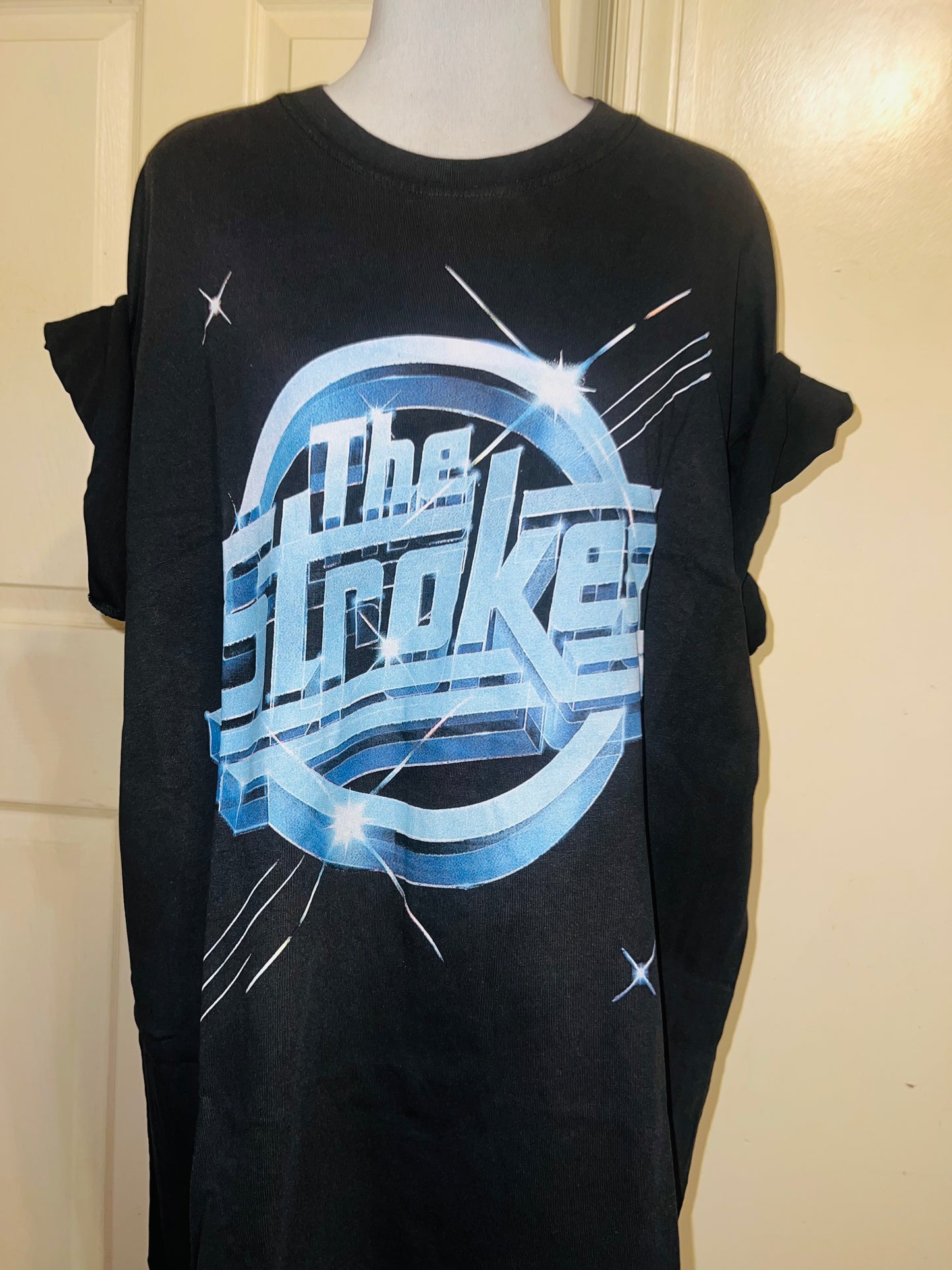 The Strokes Oversized Distressed Tee