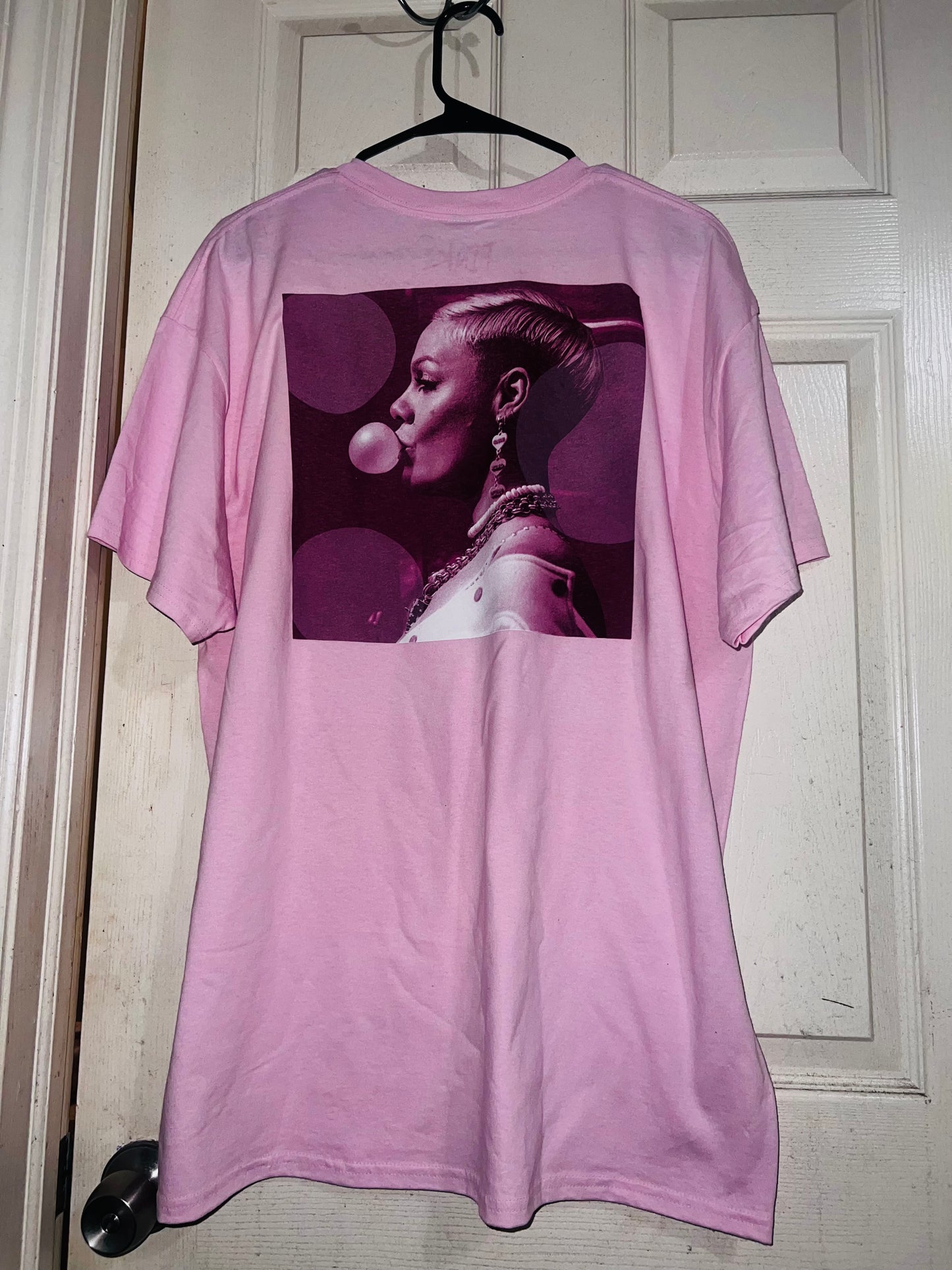 P!NK Double Sided Oversized Distressed Tee