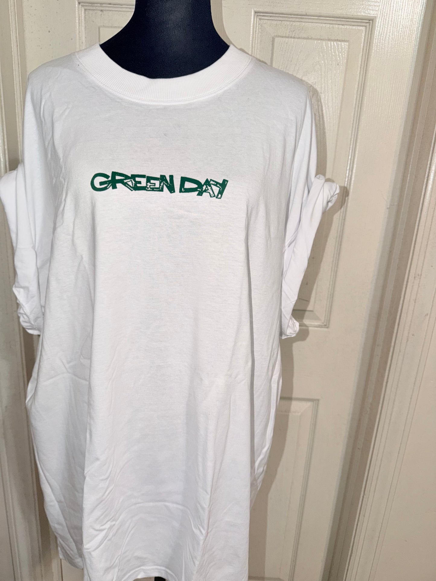 Green Day Double Sided Oversized Distressed Tee