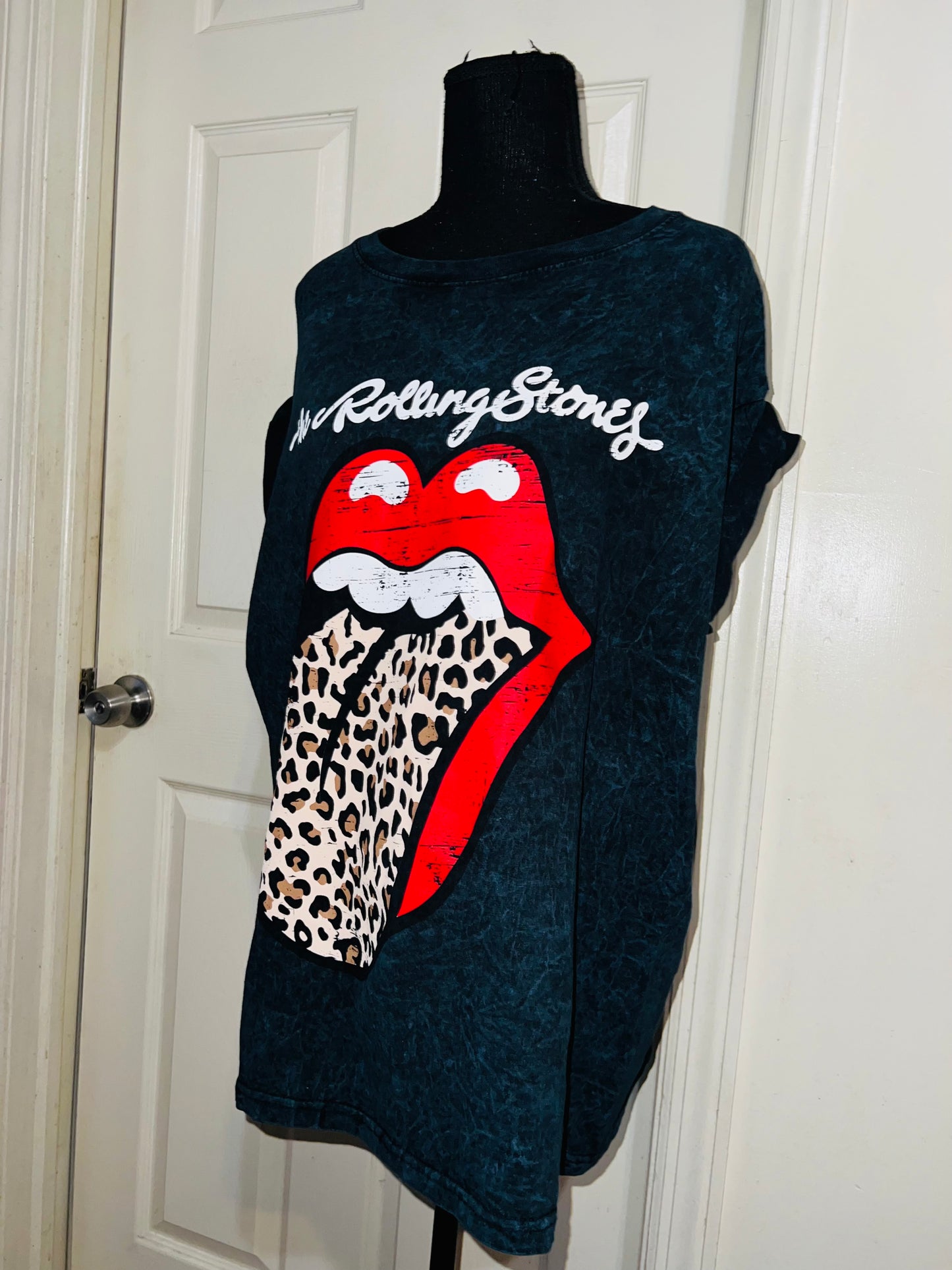 The Rolling Stones Cheetah Oversized Distressed Tee