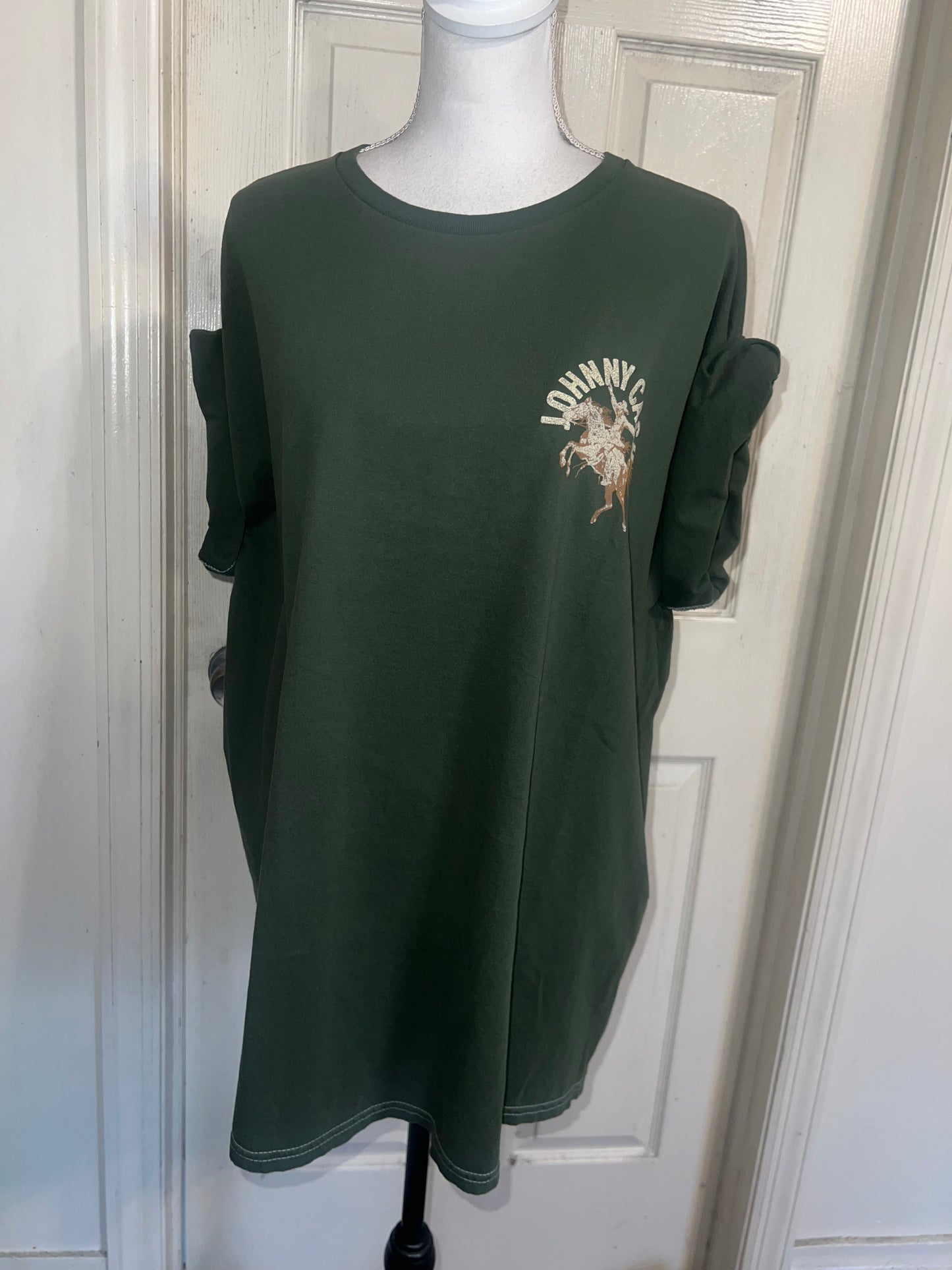 Johnny Cash Double Sided Oversized Diatressed Tee