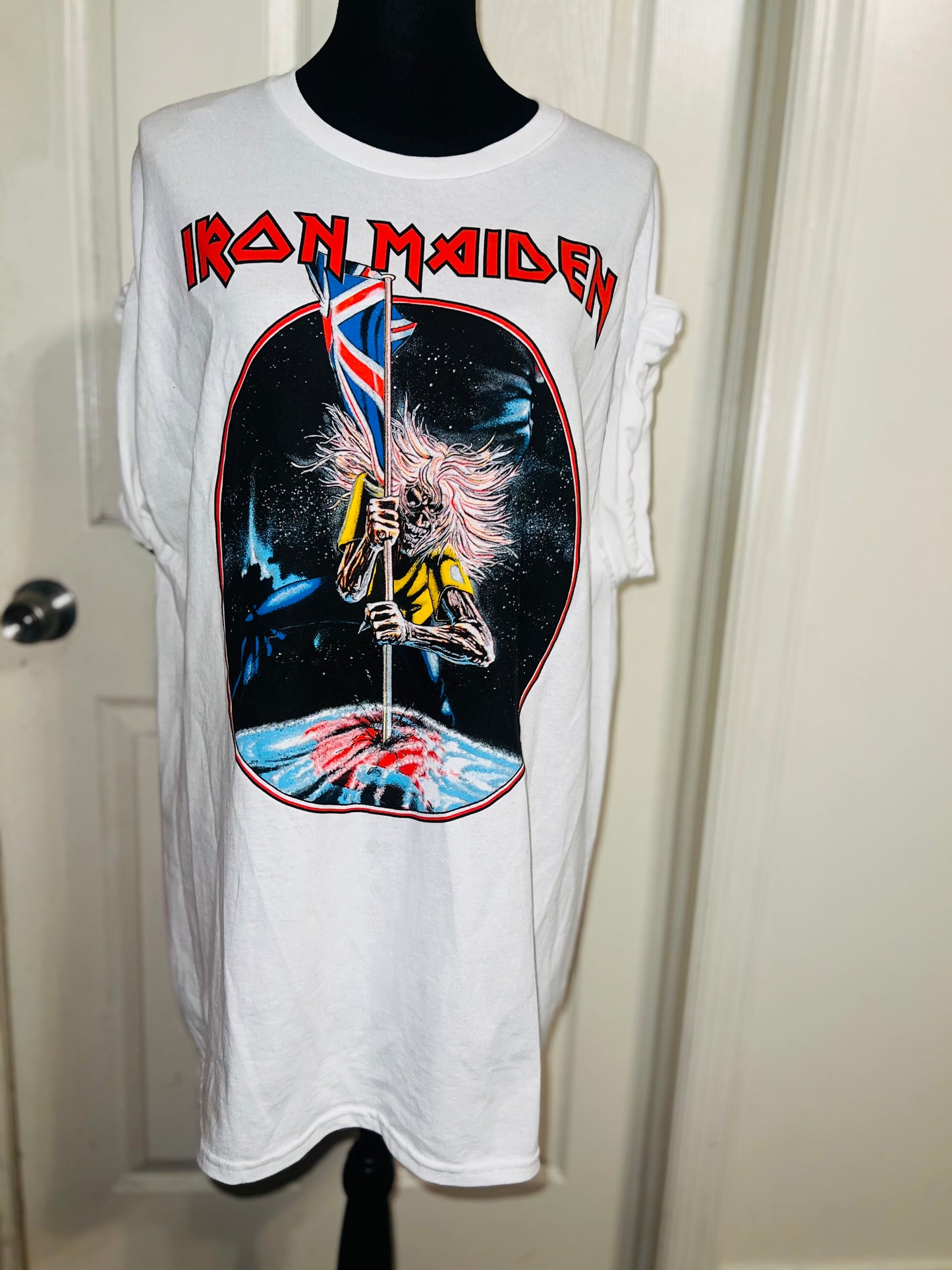 Iron Maiden Double Sided Oversized Distressed Tee